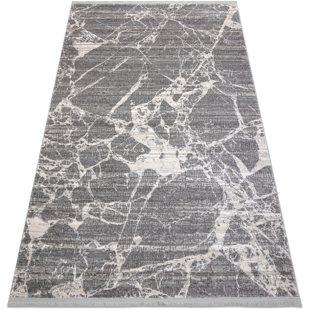 Rugsx  Moderní koberec REBEC střapce 51186B Mramor - 80x150 cm  Béžová