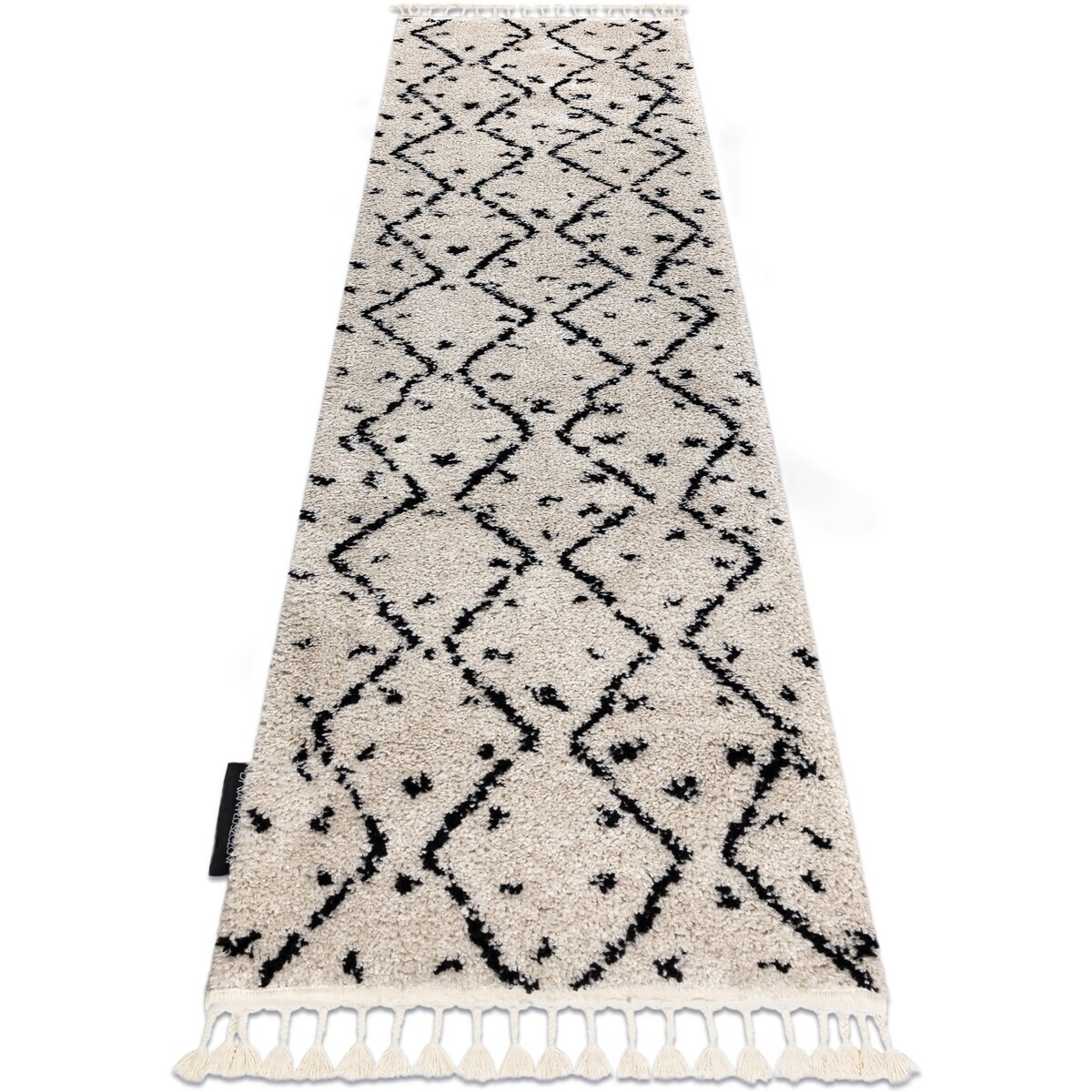Rugsx  Koberec BERBER TETUAN B751, krémový - střapce, 80x250 cm  Béžová