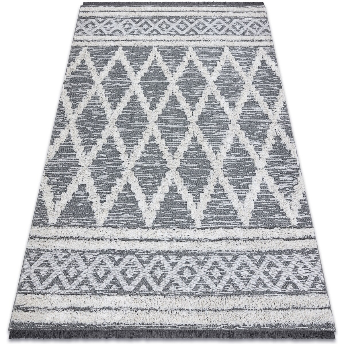 Rugsx  Koberec ECO SISAL BOHO MOROC Diamanty 22297 155x220 cm  Šedá