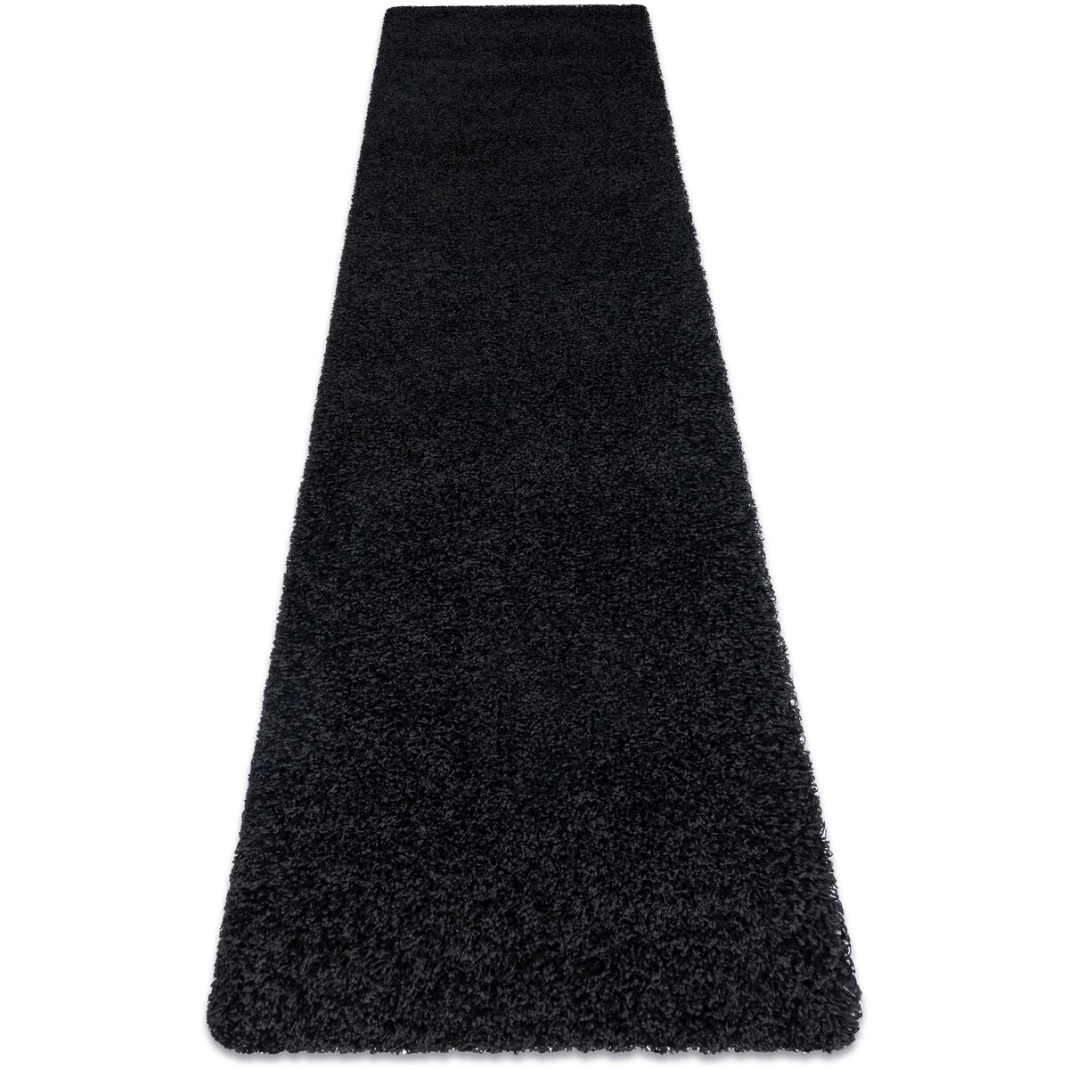 Rugsx  Běhoun SOFFI shaggy 5cm černý - do 80x300 cm  Černá