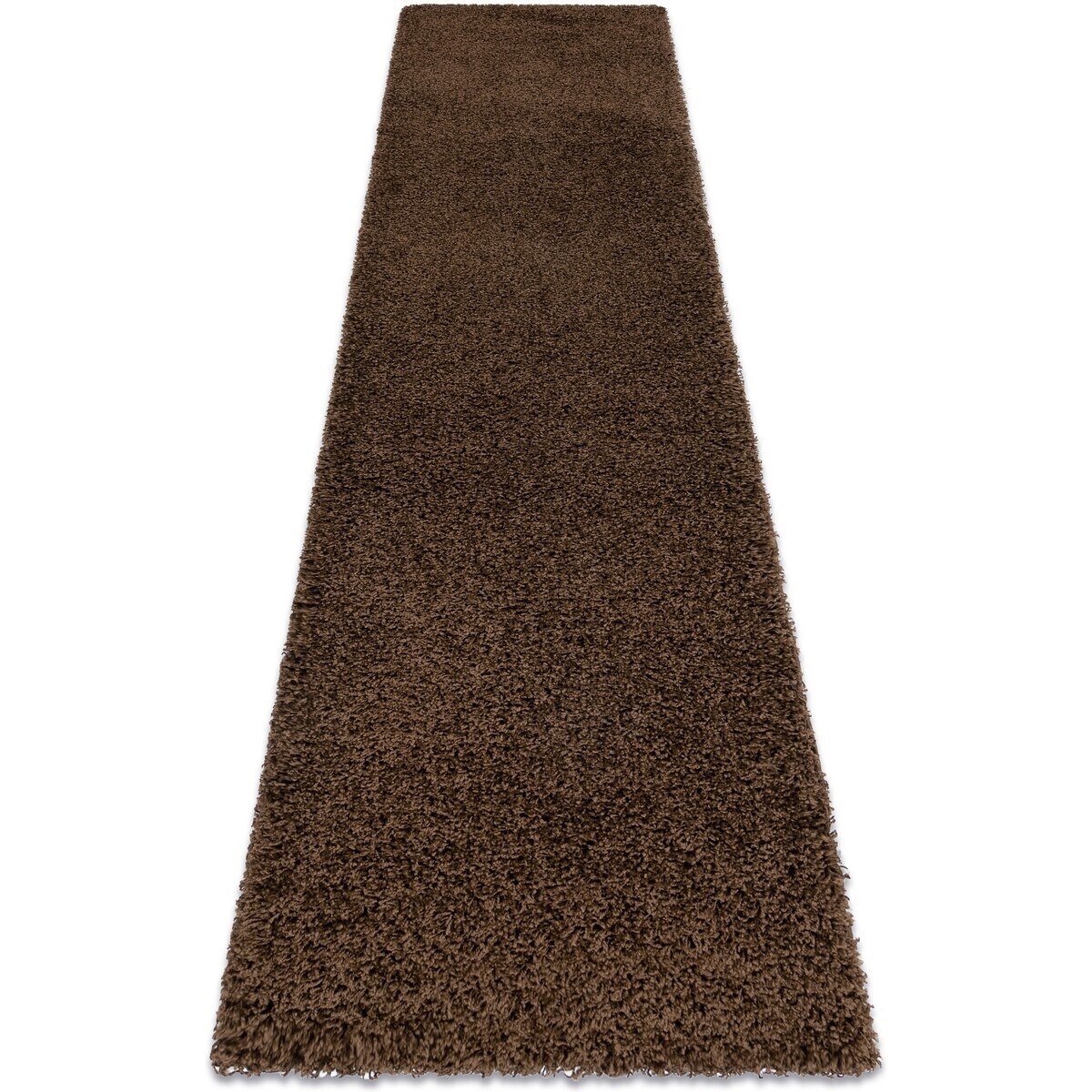 Rugsx  Běhoun SOFFI shaggy 5cm hnědý - do 70x250 cm  Hnědá