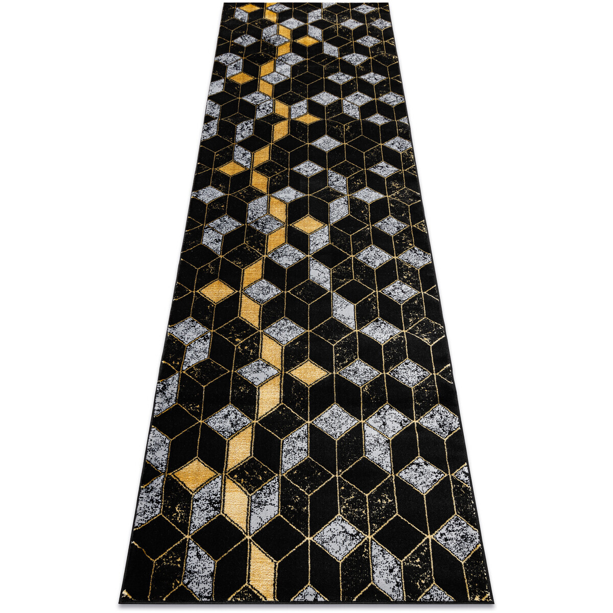 Rugsx  Koberec, Běhoun GLOSS moderni 400B 86 stylový, 70x200 cm  Černá