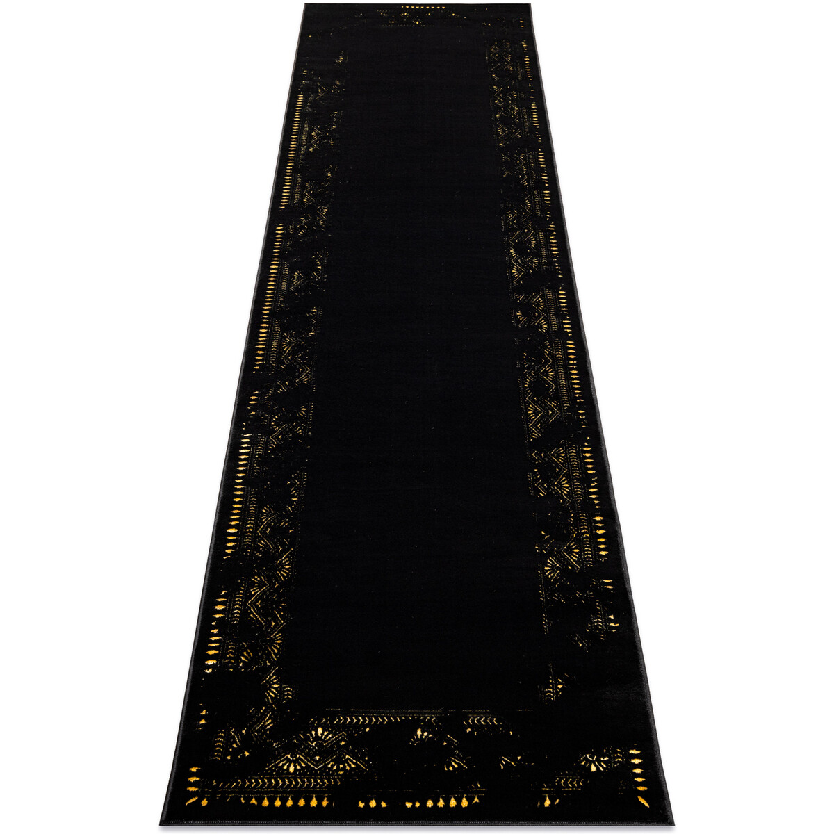 Rugsx  Koberec, Běhoun GLOSS moderni 408C 86 vzor 80x300 cm  Černá