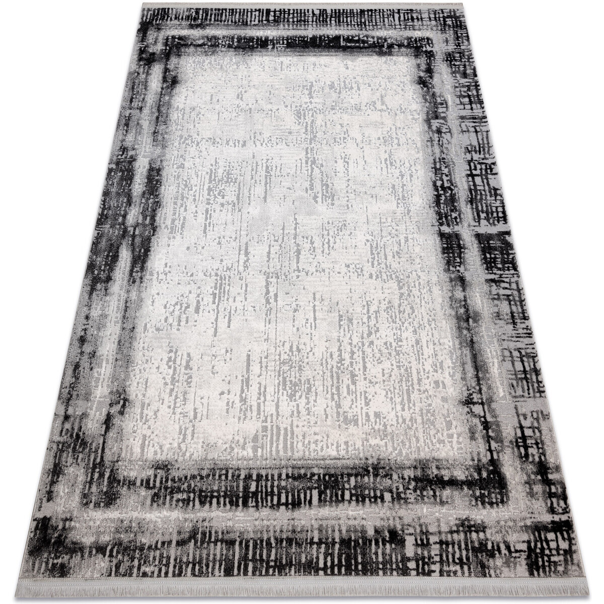 Rugsx  Moderní koberec TULS strukturální, střapce 512 200x290 cm  Černá
