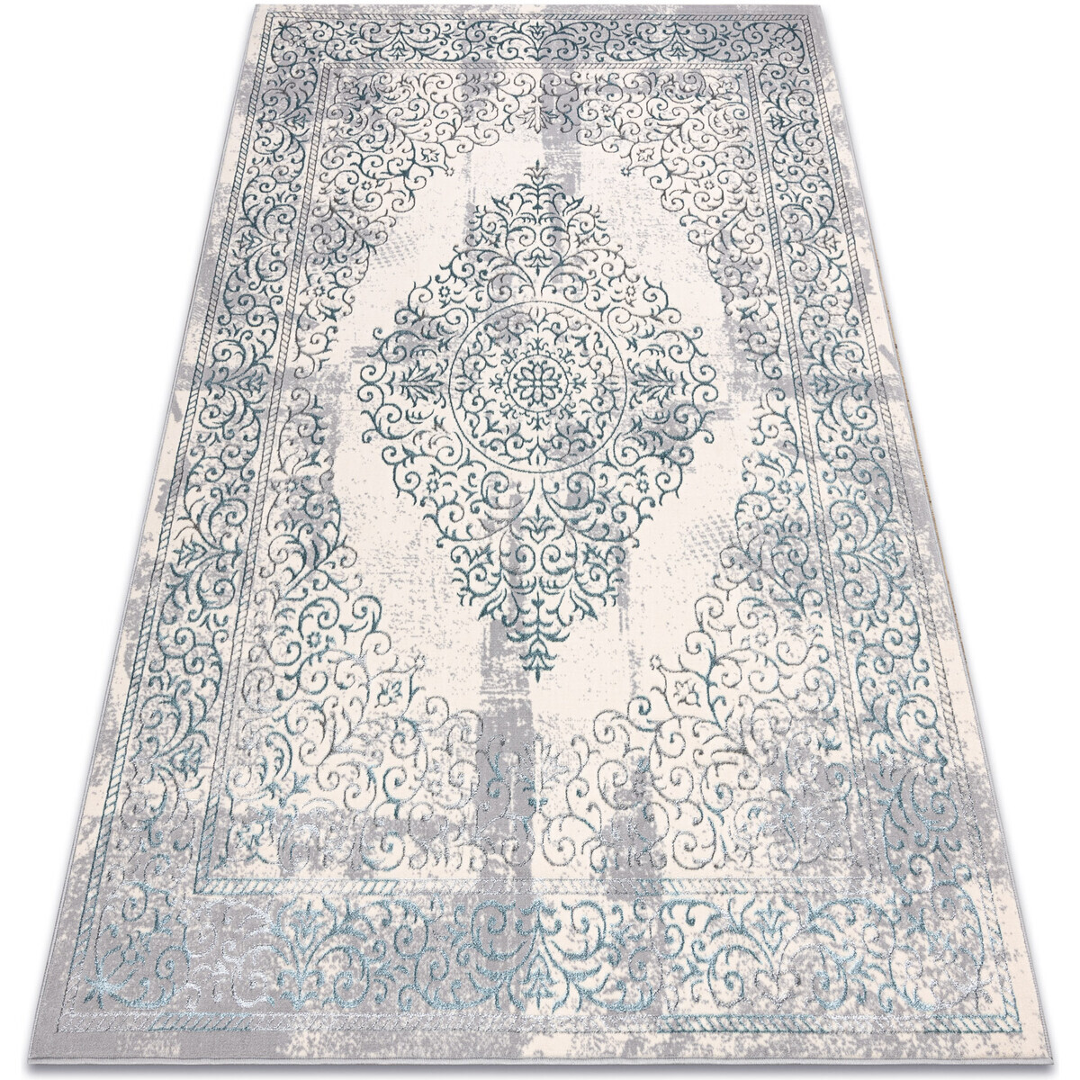 Rugsx  Koberec CORE W7161 Vintage růžice - Strukturáln 160x220 cm  Šedá