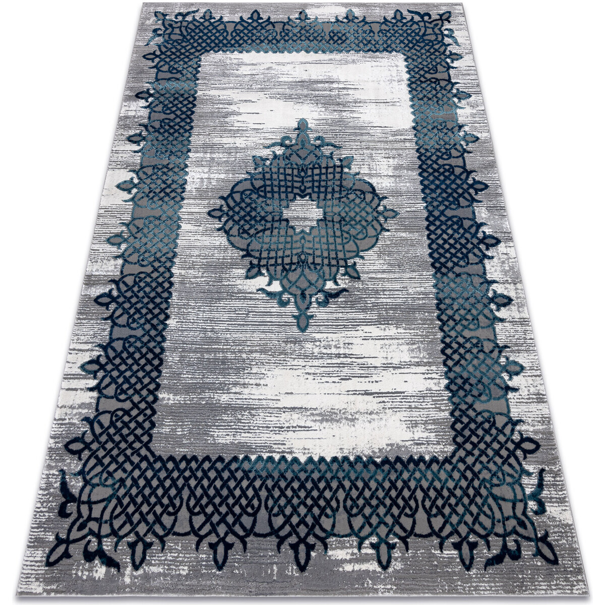 Rugsx  Koberec CORE W9797 Rám, růžice - strukturální 160x220 cm  Modrá