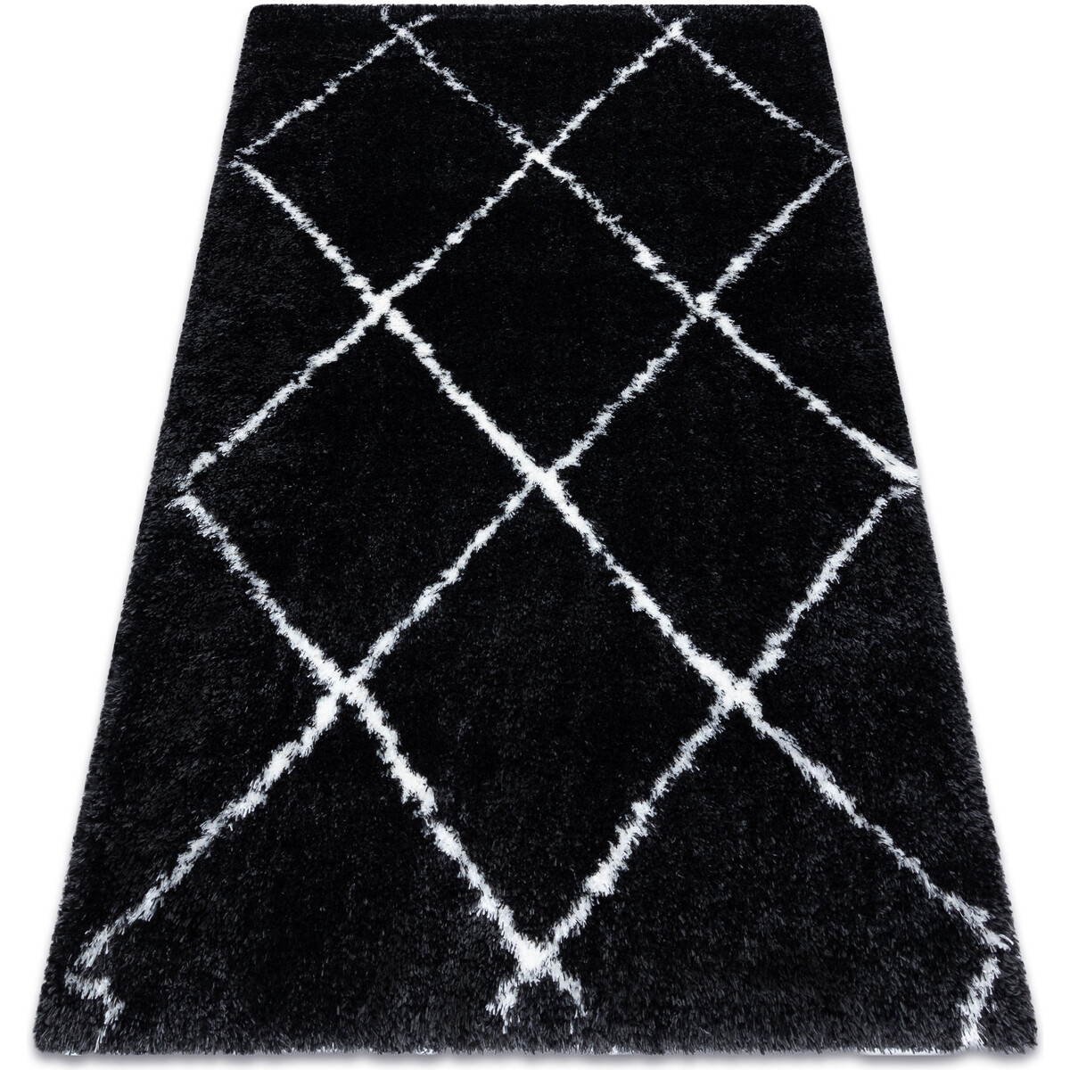 Rugsx  Koberec FLUFFY 2373 shaggy laťková mříž - 160x220 cm  Šedá