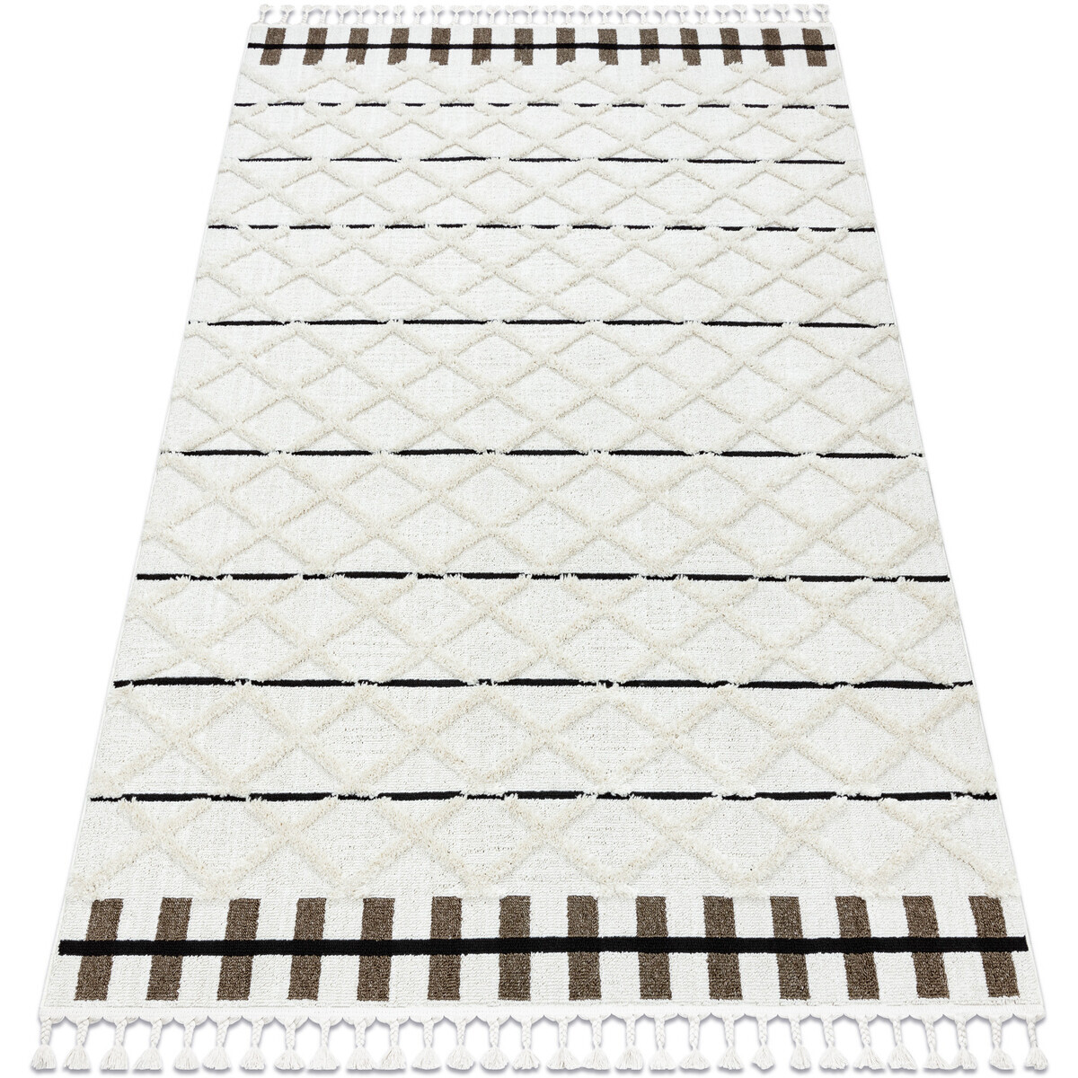 Rugsx  Koberec SEVILLA Y611A laťková mříž, diamanty  200x290 cm  Hnědá
