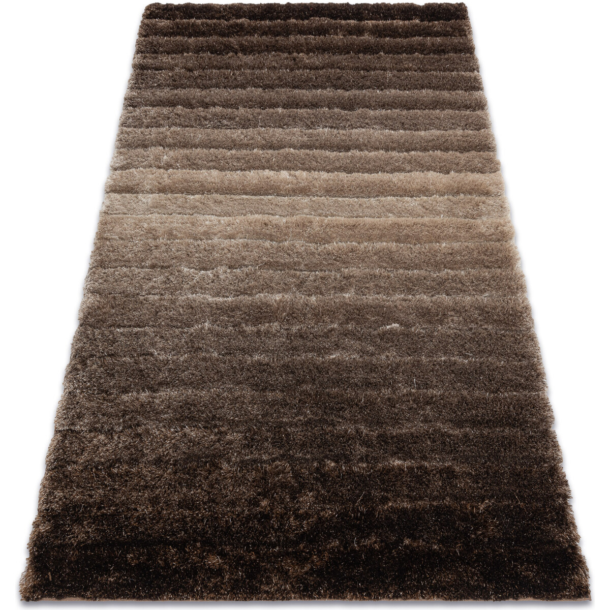 Rugsx  Moderní koberec FLIM 007-B3 shaggy, Pruhy - 120x160 cm  Hnědá