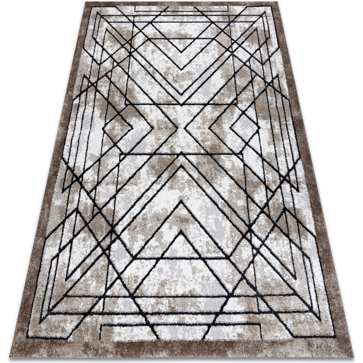 Rugsx  Moderní koberec COZY Tico, geometrický - Struktu 120x170 cm  Hnědá