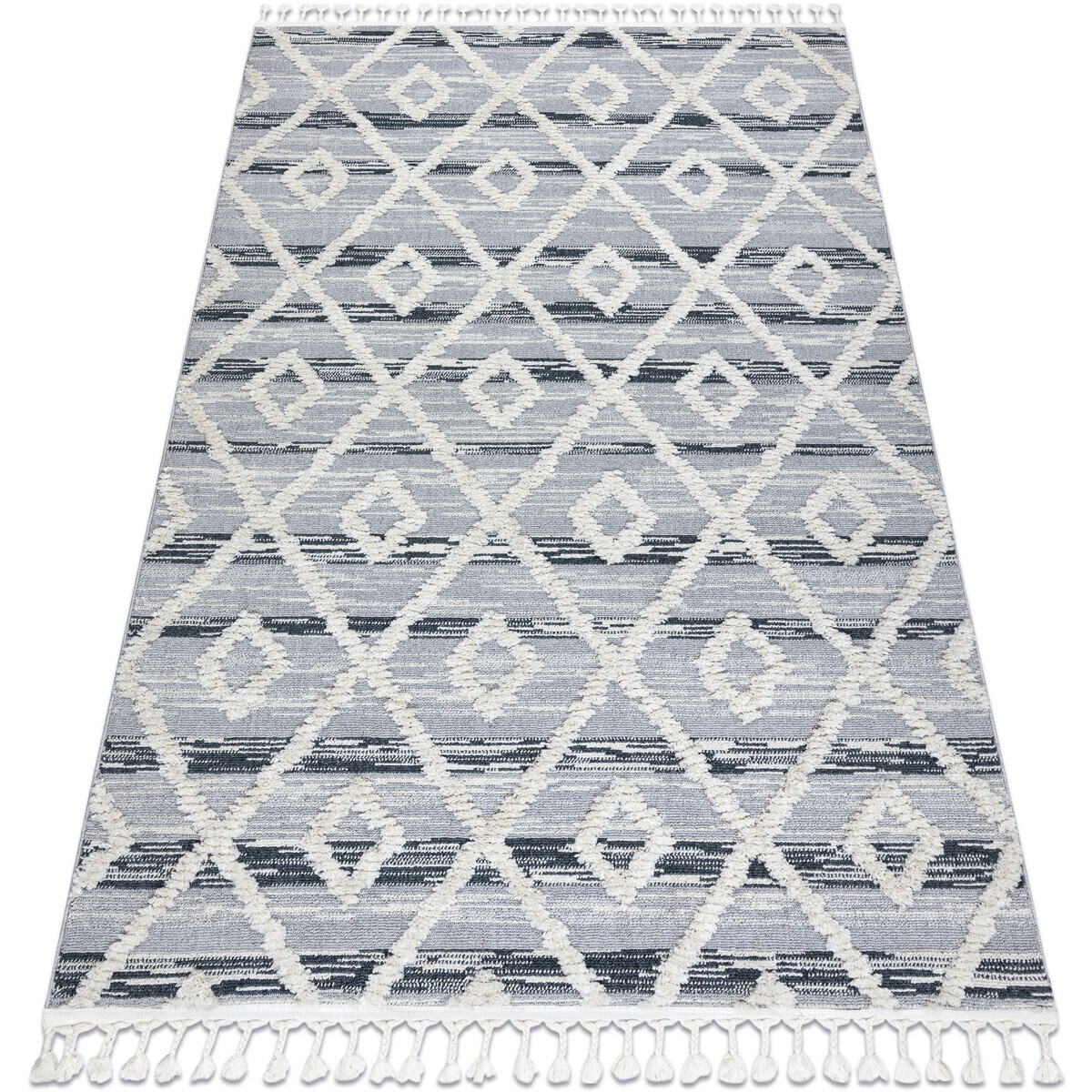 Rugsx  Koberec SEVILLA Z555A laťková mříž, diamanty  120x170 cm  Šedá