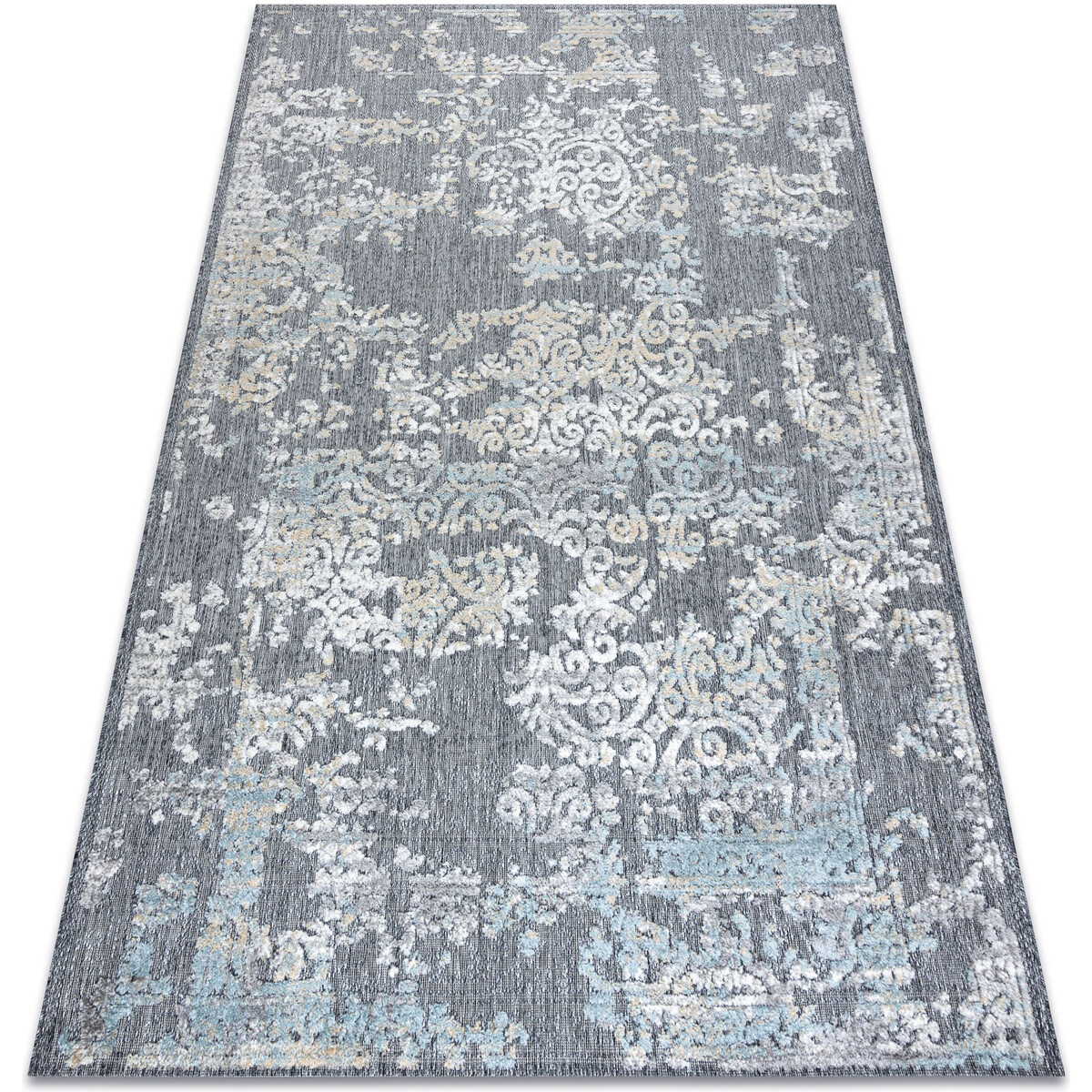Rugsx  Koberec Strukturální SOLE D3812 Ornament - ploch 180x270 cm  Šedá