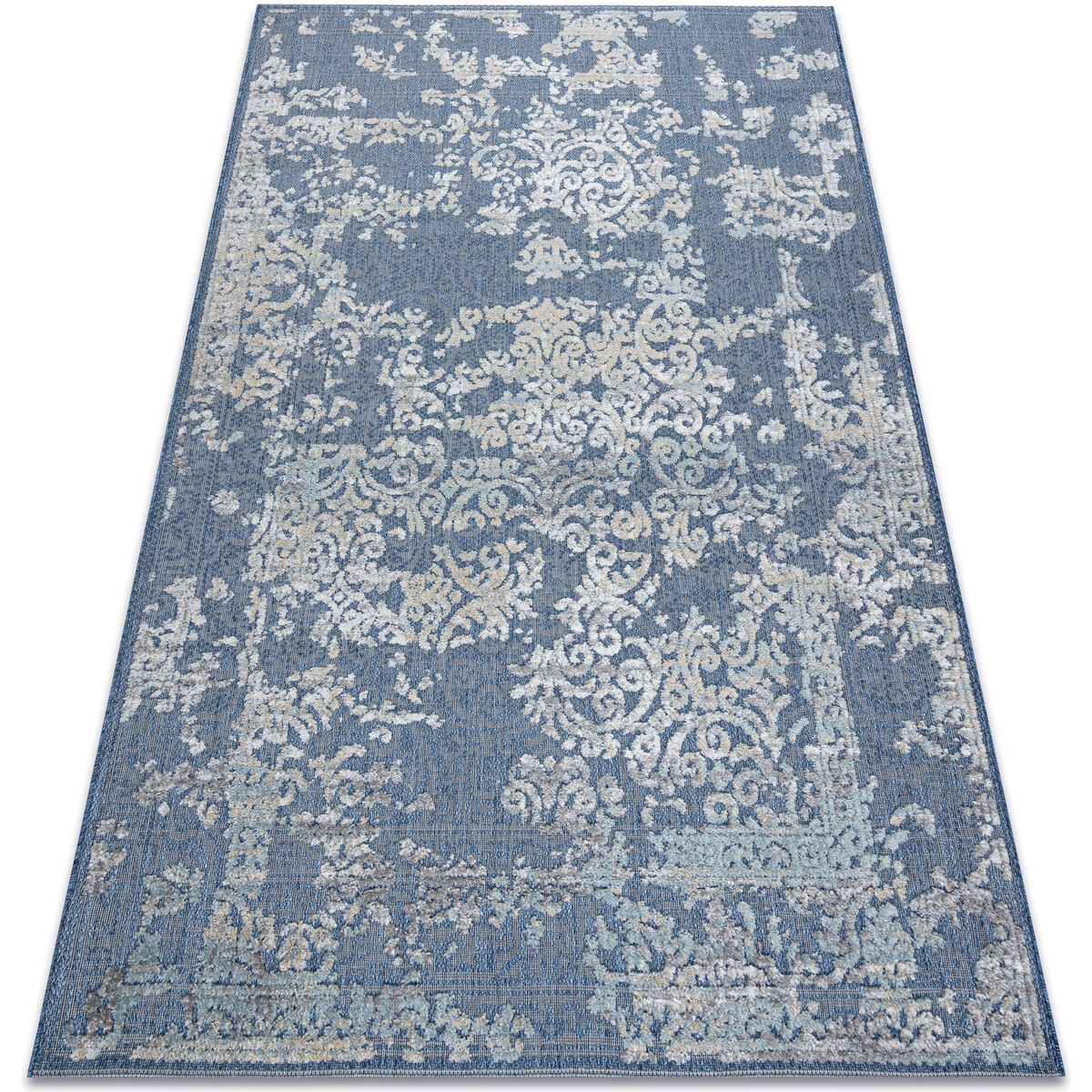 Rugsx  Koberec Strukturální SOLE D3811 Ornament - ploch 180x270 cm  Modrá