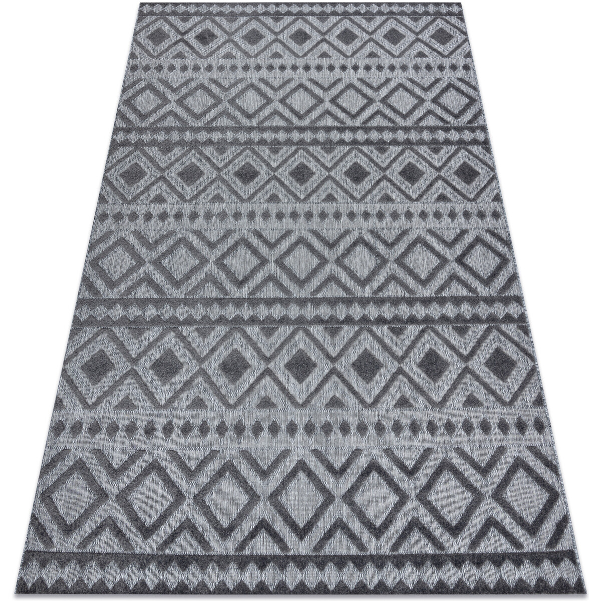 Rugsx  Koberec Strukturální SOLE D3852 Boho, diamanty - 120x170 cm  Šedá