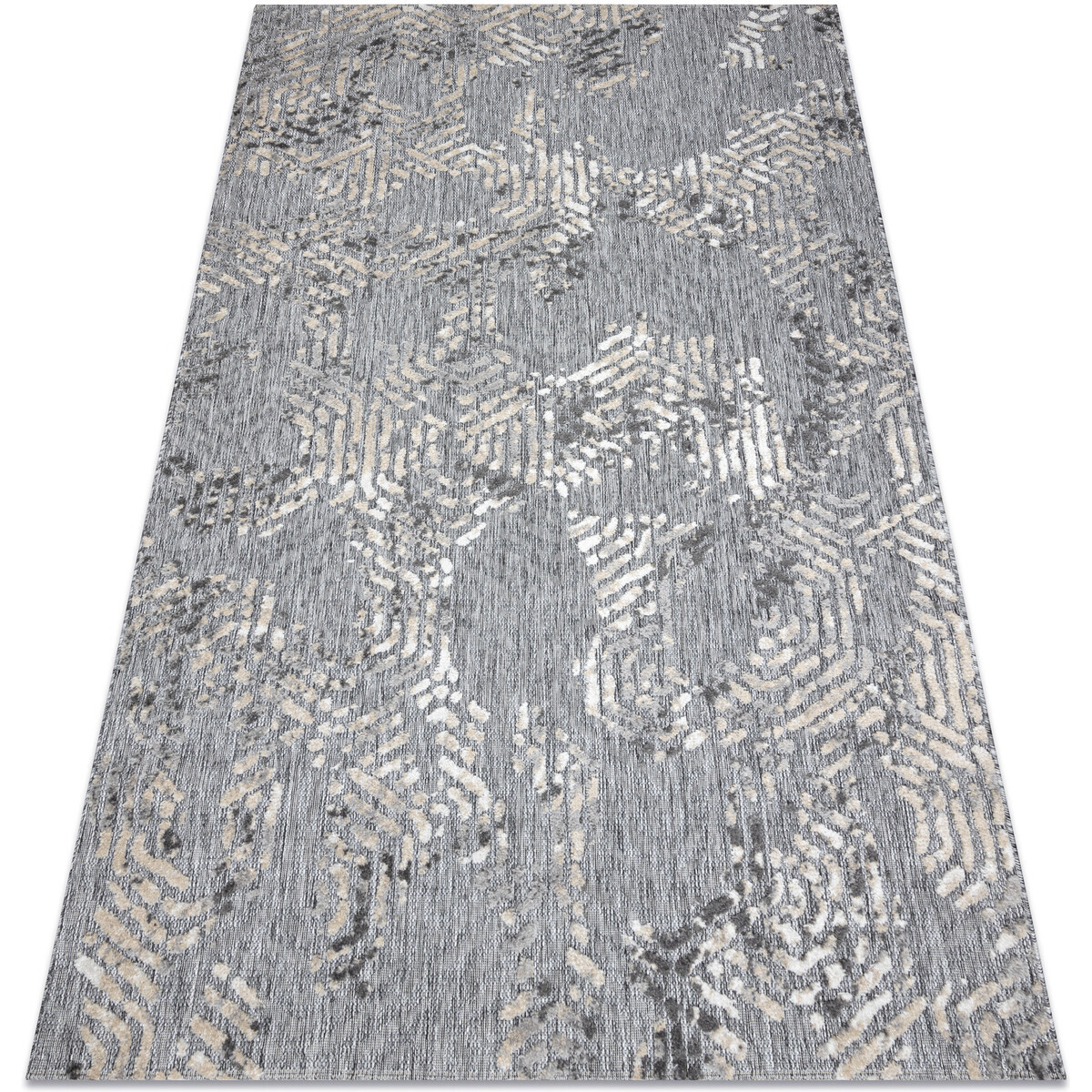 Rugsx  Koberec Strukturální SOLE D3842 šestiúhelníky 120x170 cm  Šedá