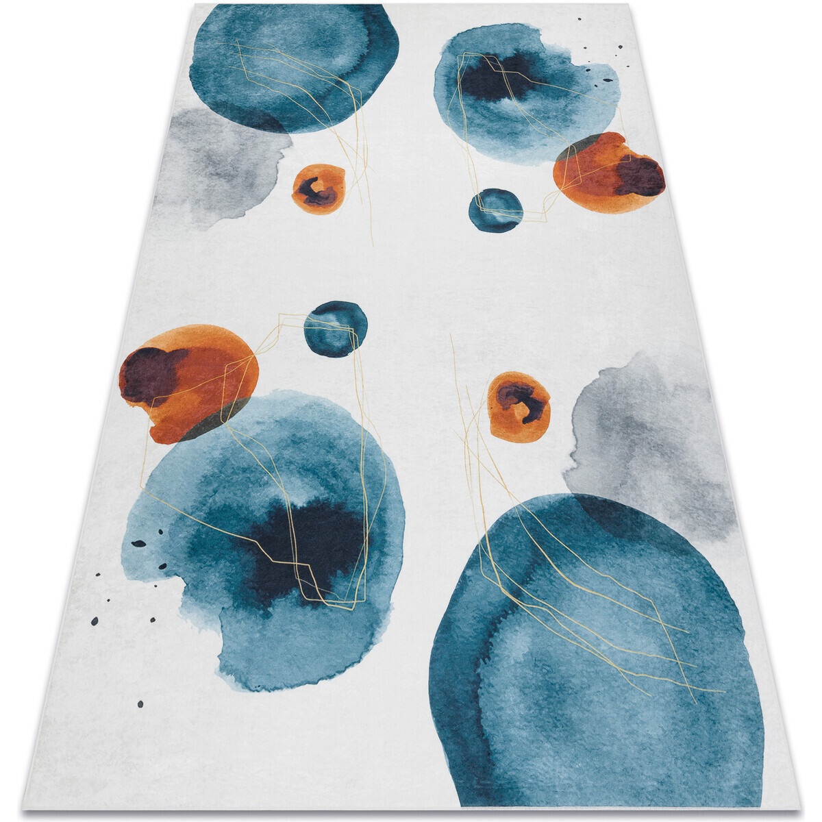Rugsx  ANDRE mycí kobereček 1112 Abstrakce protiskluz - 160x220 cm  Bílá