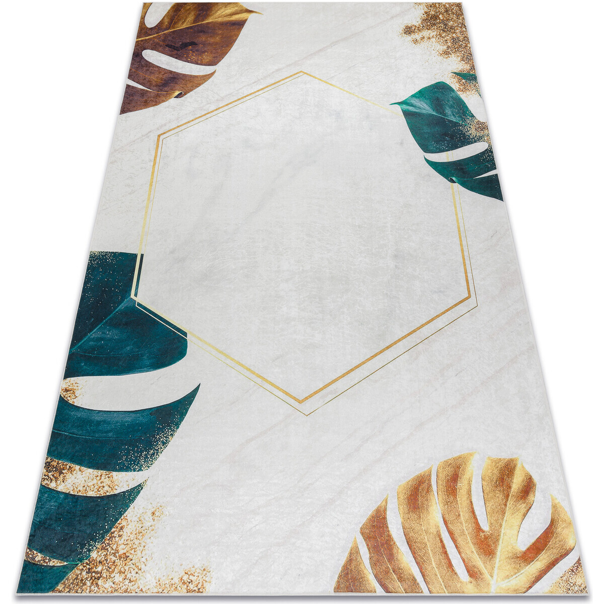 Rugsx  ANDRE mycí kobereček 1150 Monstera odchází, ko 120x170 cm  Bílá