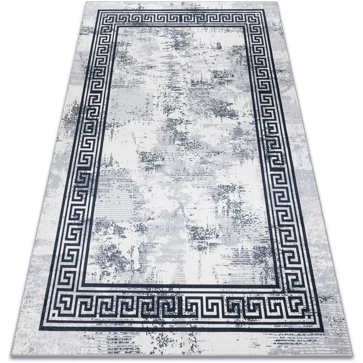 Rugsx  ANDRE mycí kobereček 1189 Mramor, řecký protis 160x220 cm  Černá