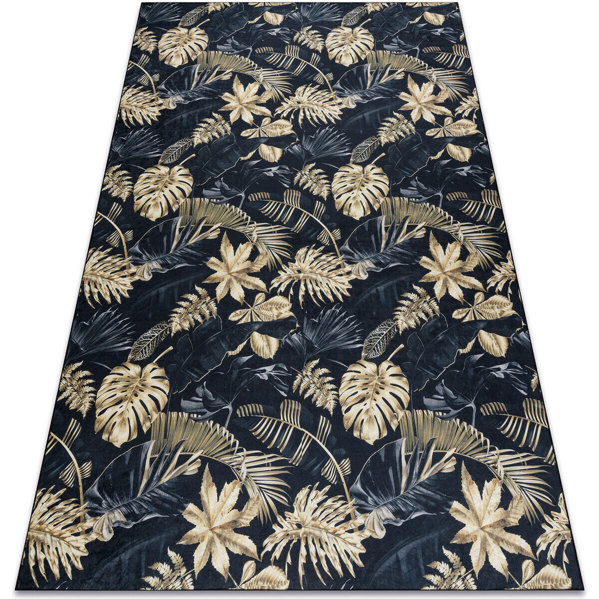 Rugsx  ANDRE mycí kobereček 1311 Monstera odchází pro 120x170 cm  Černá