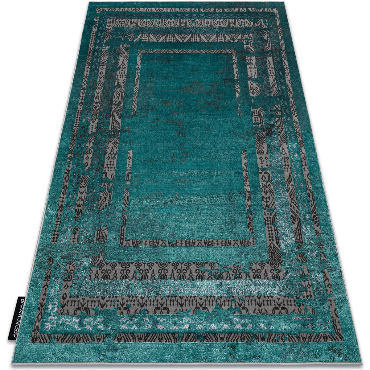 Rugsx  Moderní koberec DE LUXE 1516 Rám vintage 140x190 cm  Zelená