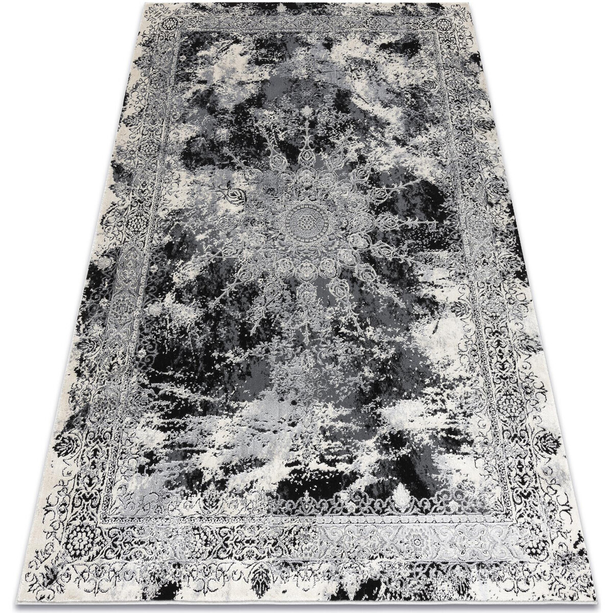 Rugsx  Moderní koberec VINCI 1407 Růžice vintage - 80x150 cm  Šedá