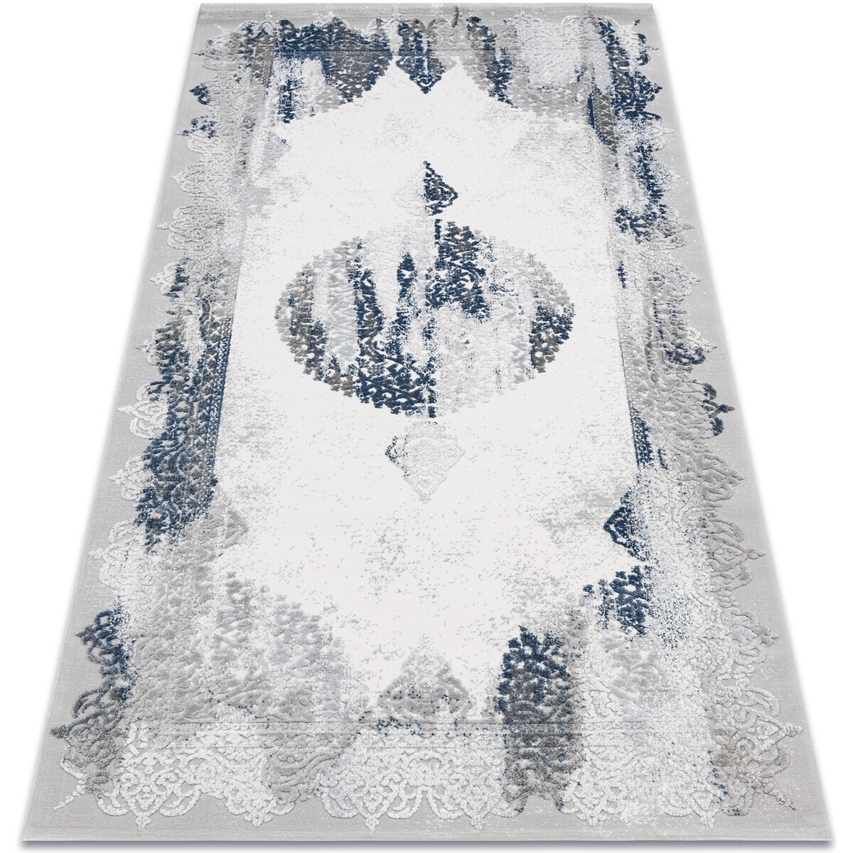 Rugsx  Koberec AKRYL VALS 5040 ornament vintage modrý 100x200 cm  Modrá