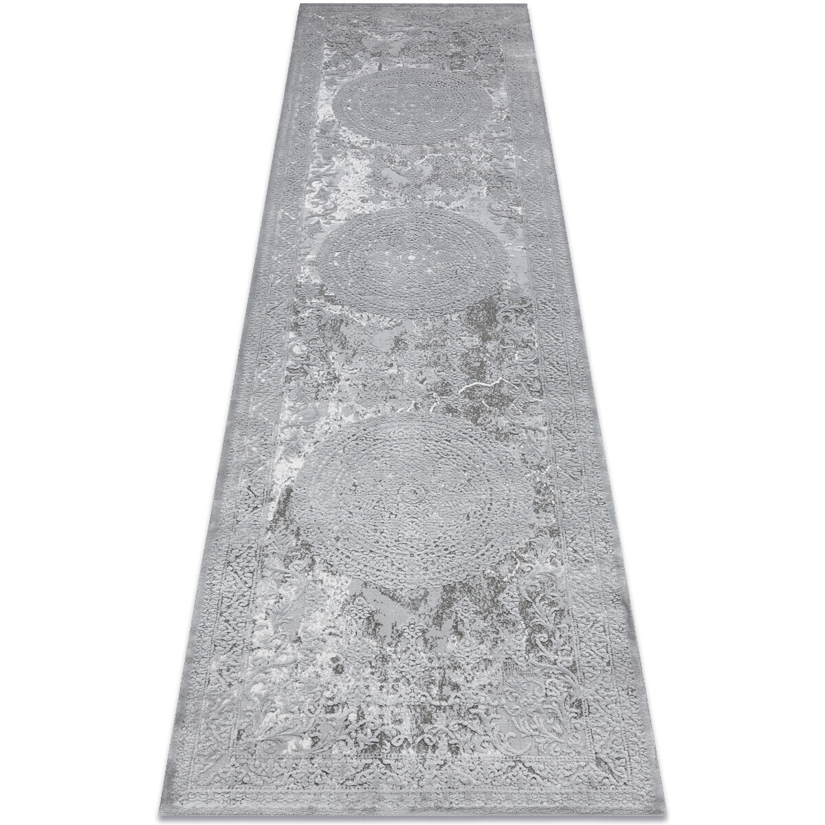 Rugsx  Koberec, běhoun AKRYL VALS 2328 ornament vintage 80x300 cm  Šedá