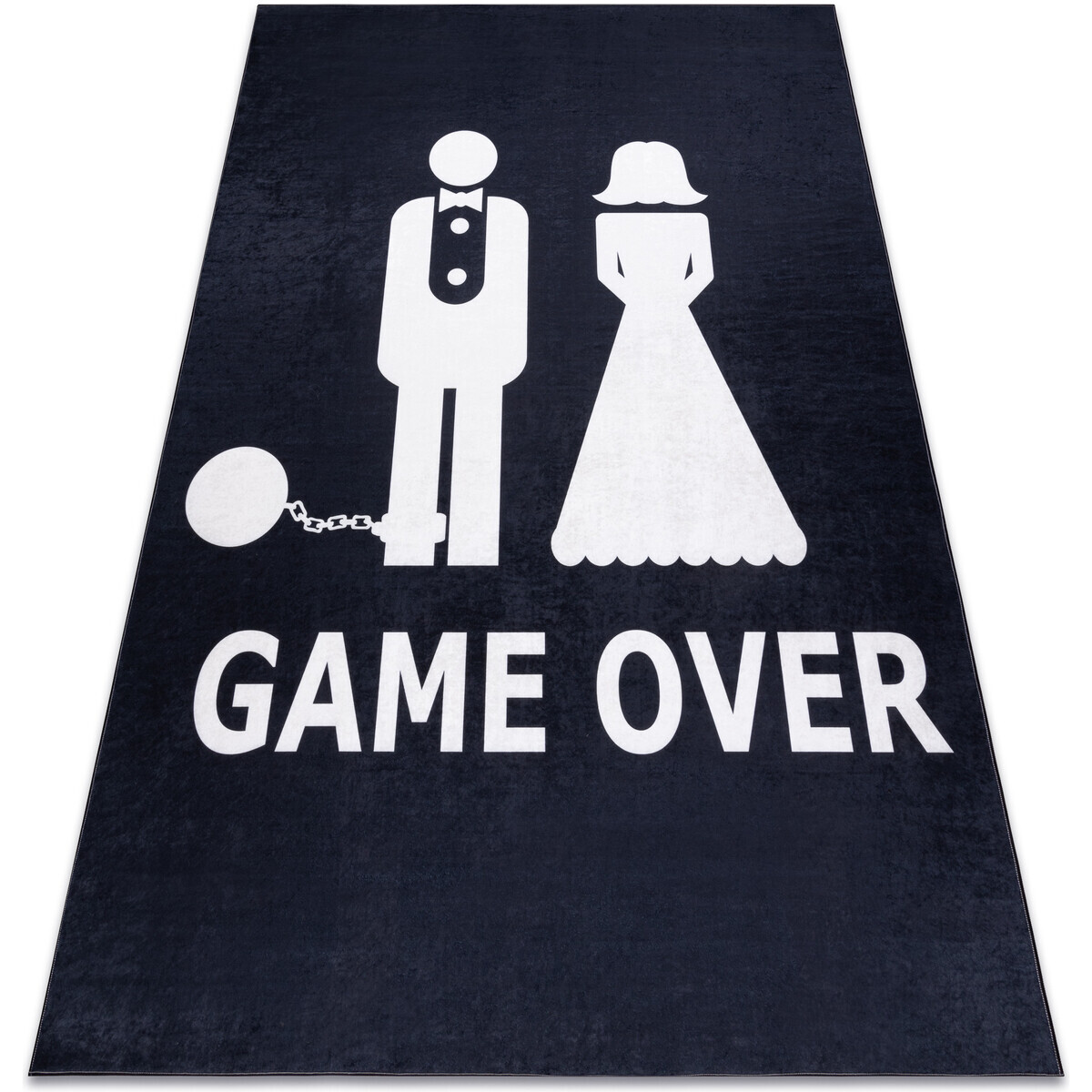 Rugsx  Pratelný koberec BAMBINO 2104 'Game over' svatba, 120x170 cm  Černá