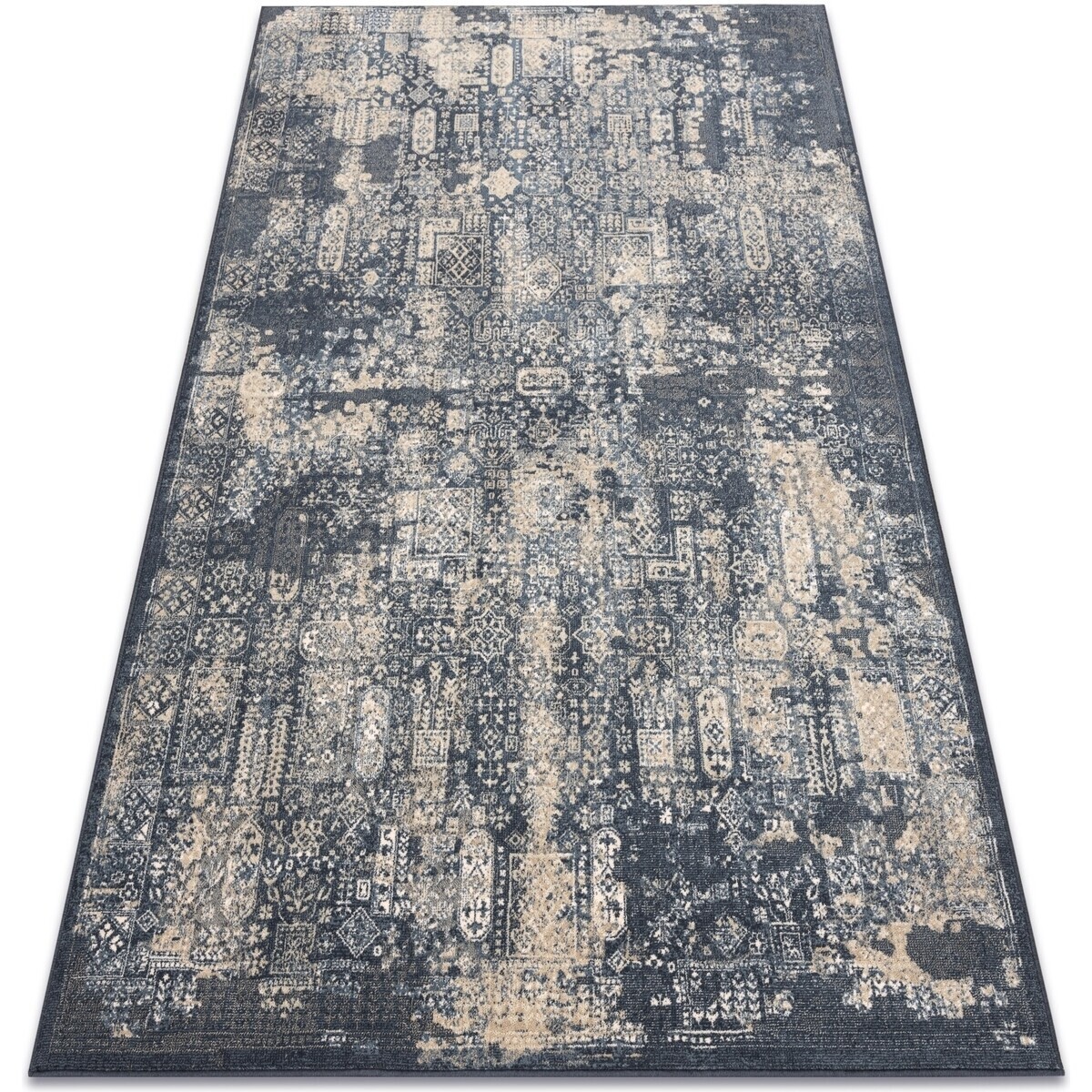 Rugsx  Koberec Vlna NAIN vintage 7591/50911 tmavě modrá 120x170 cm  Modrá