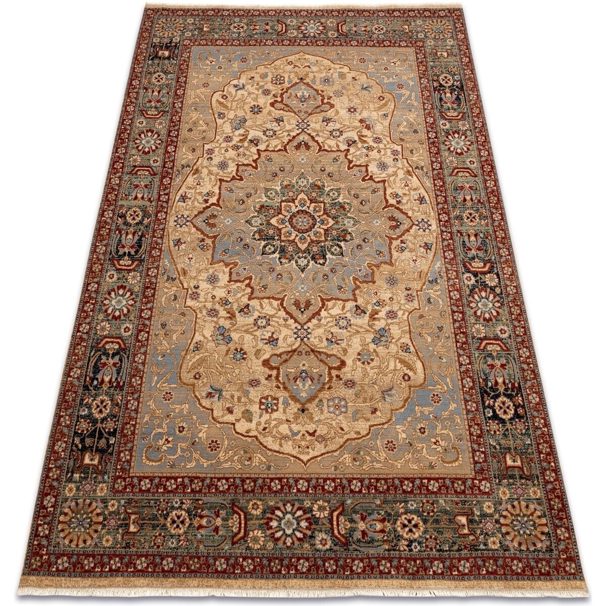 Rugsx  Koberec VLNA KESHAN střapce, Růžice oriental 75 160x230 cm  Béžová