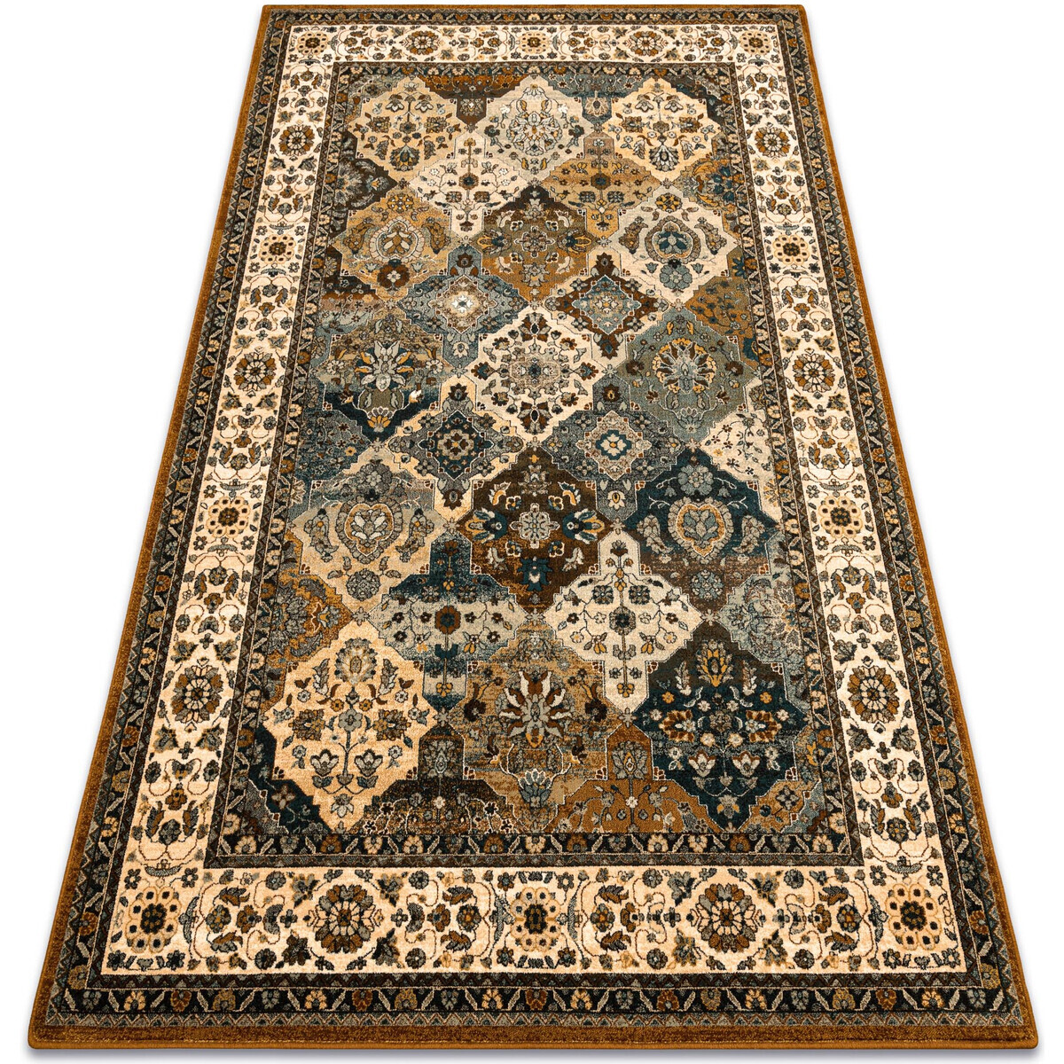 Rugsx  Vlněný koberec POLONIA Samari Ornament jadeit hn 200x300 cm  Hnědá