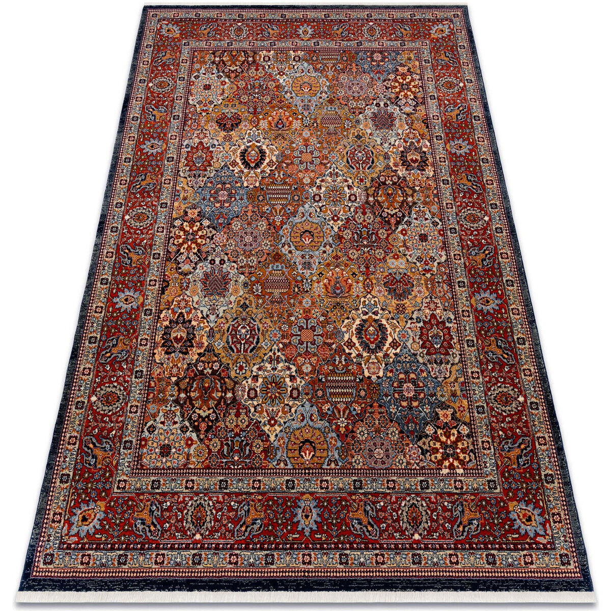 Rugsx  Koberec Wool KESHAN Ornament, rám oriental 7576/5 160x230 cm  Oranžová