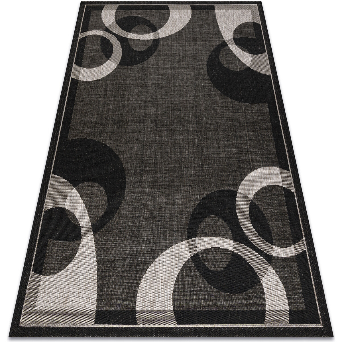 Rugsx  KOBEREC SISAL FLOORLUX 20078 černý / stříbro 80x150 cm  Černá