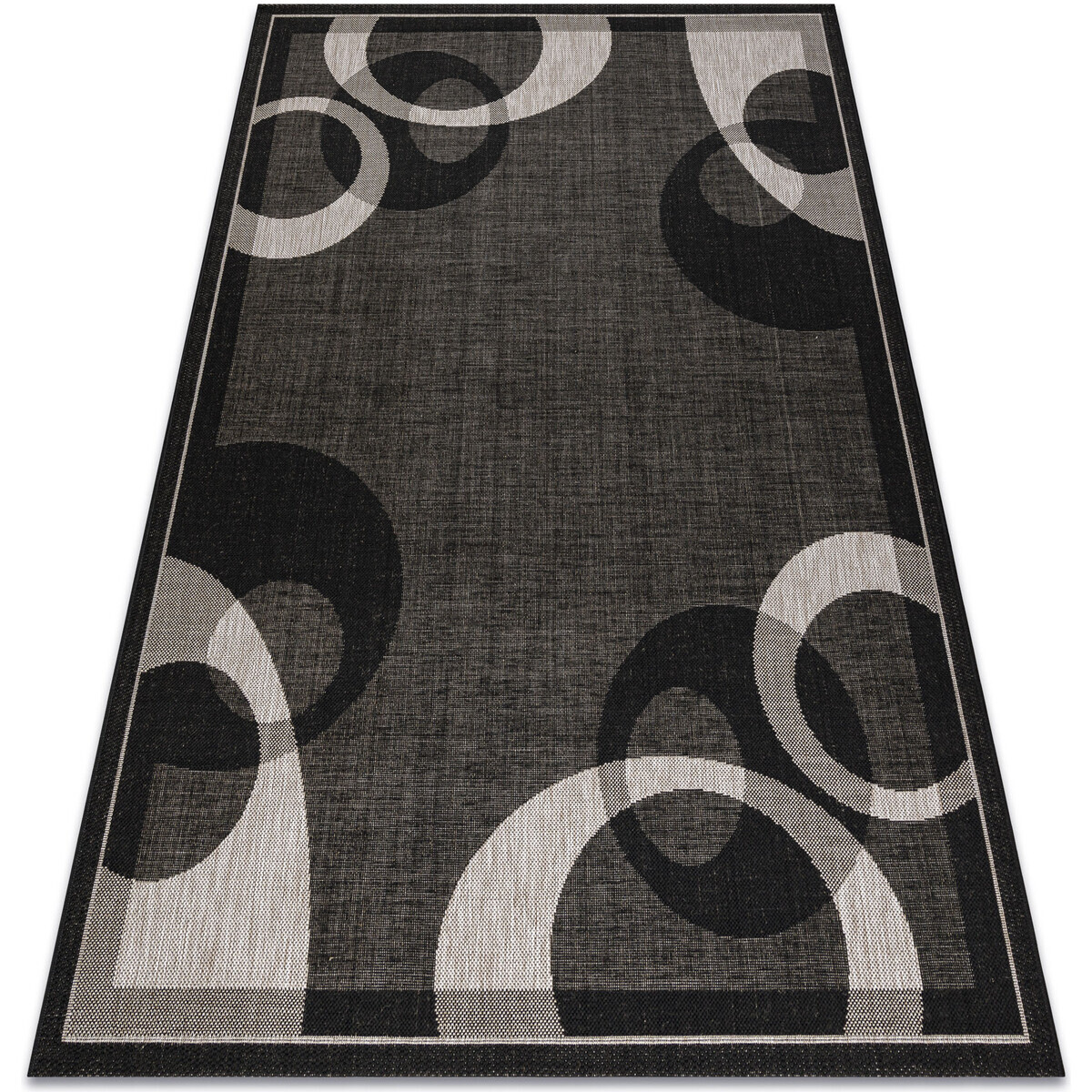 Rugsx  KOBEREC SISAL FLOORLUX 20078 černý / stříbro 200x290 cm  Černá