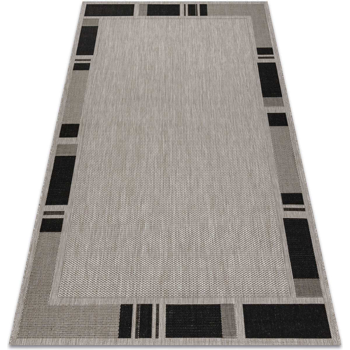 Rugsx  KOBEREC SIZAL FLOORLUX 20195 stříbro / černý 160x230 cm  Šedá