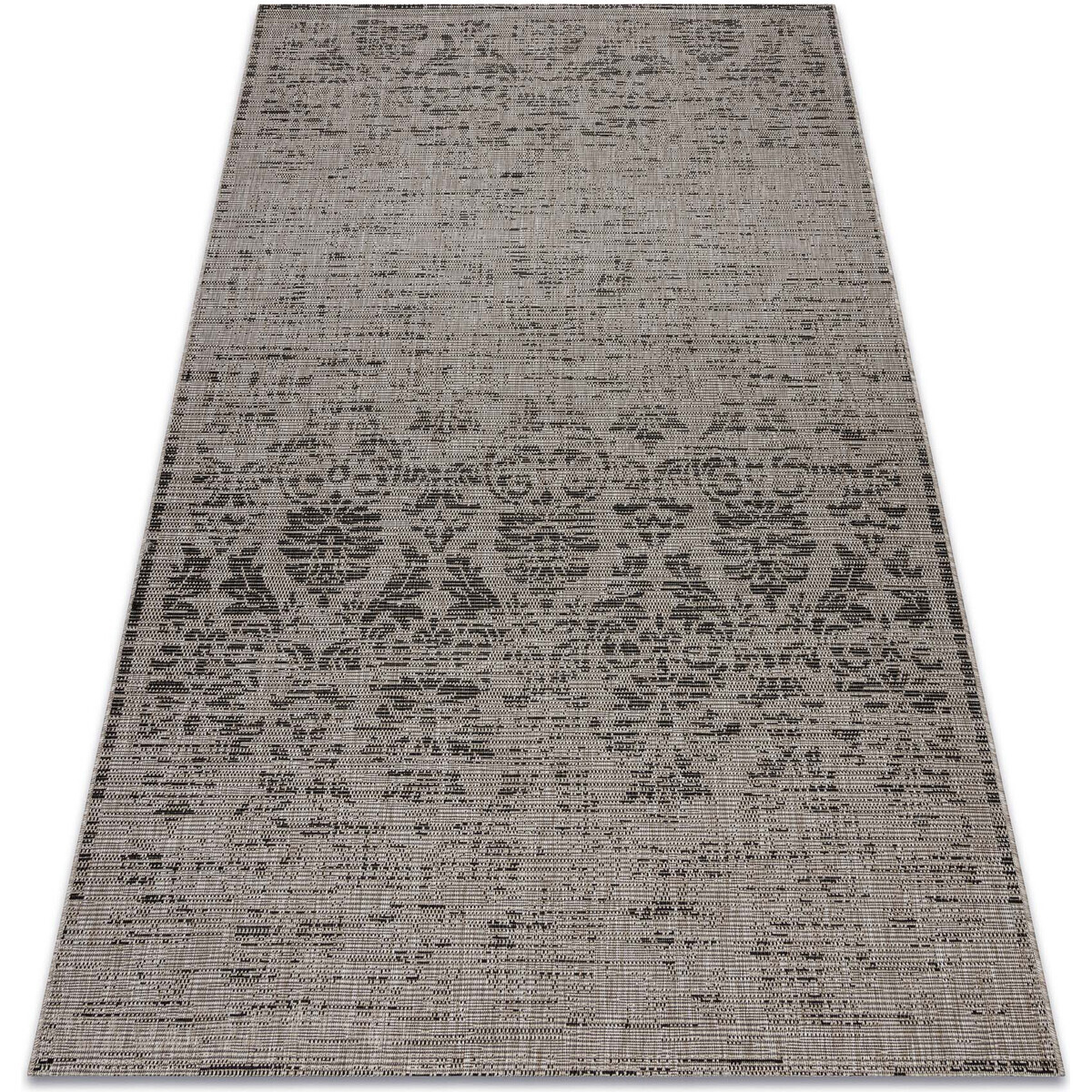 Rugsx  KOBEREC SIZAL FLOORLUX 20211 stříbro / černý 160x230 cm  Šedá