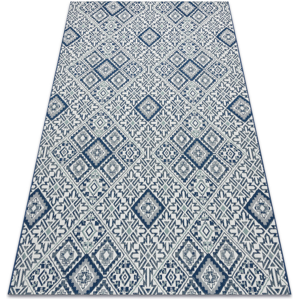 Rugsx  Koberec COLOR 19247/699 SISAL Náměstí Diamant T 80x150 cm  Modrá