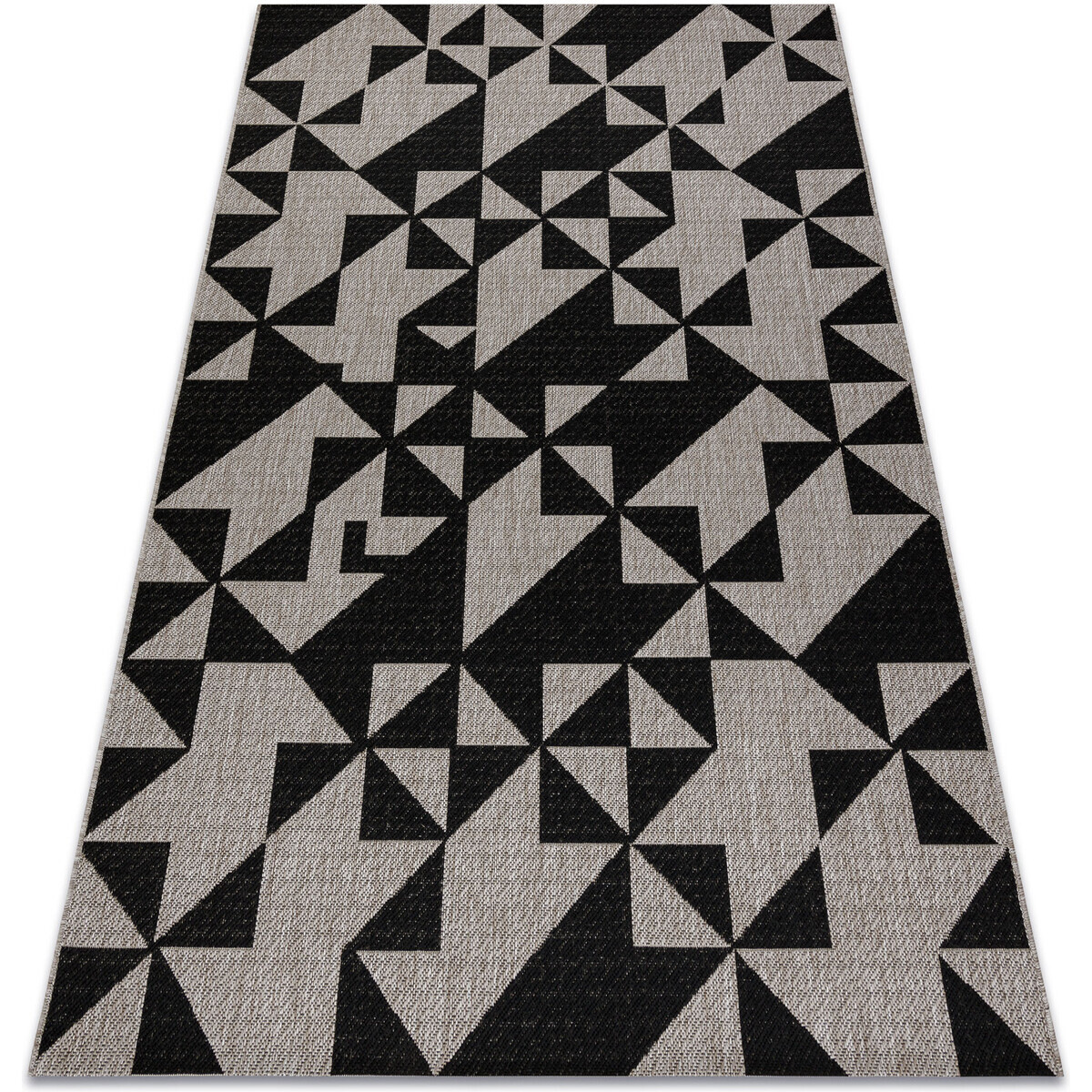 Rugsx  KOBEREC SIZAL FLOORLUX 20489 stříbrný / Černá 120x170 cm  Šedá