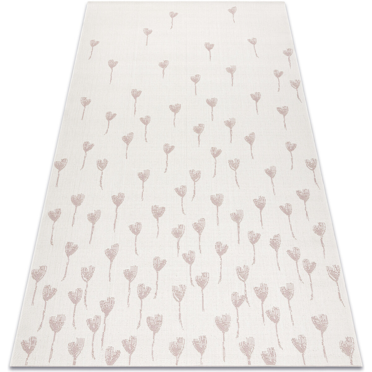 Rugsx  Koberec FLAT 48779/526 Květiny- KRÉM   80x150 cm  Béžová
