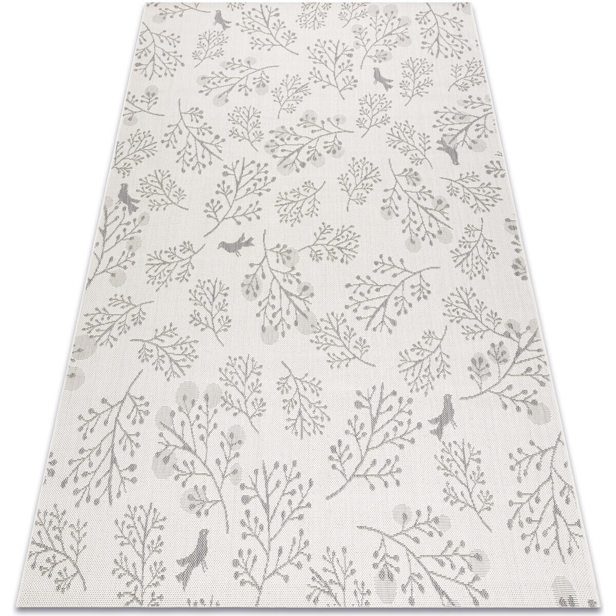 Rugsx  Koberec FLAT 48774/367 Listy Ptáci - KRÉM 140x200 cm  Béžová