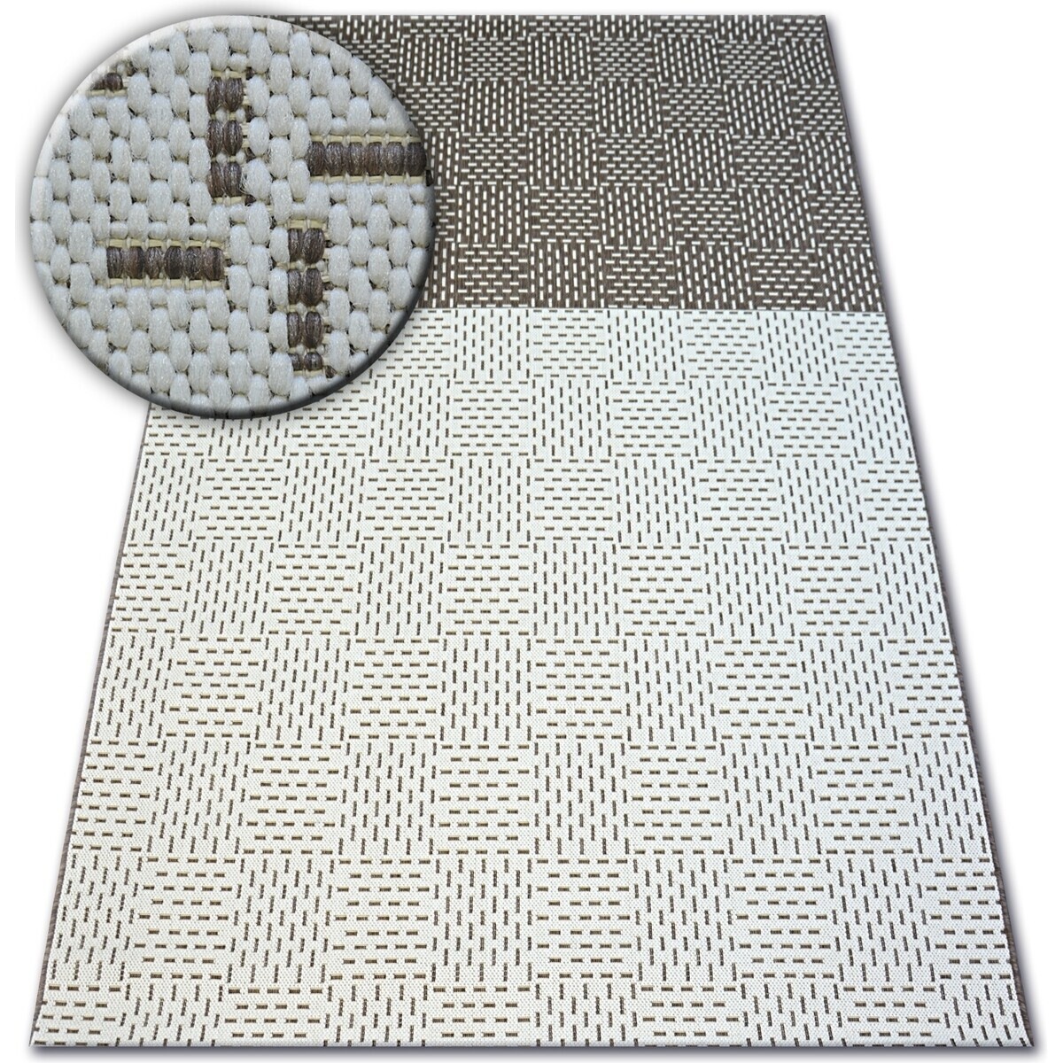 Rugsx  Koberec FLAT 48722/608 Dvoubarevná - KRÉM hnědà200x290 cm  Béžová