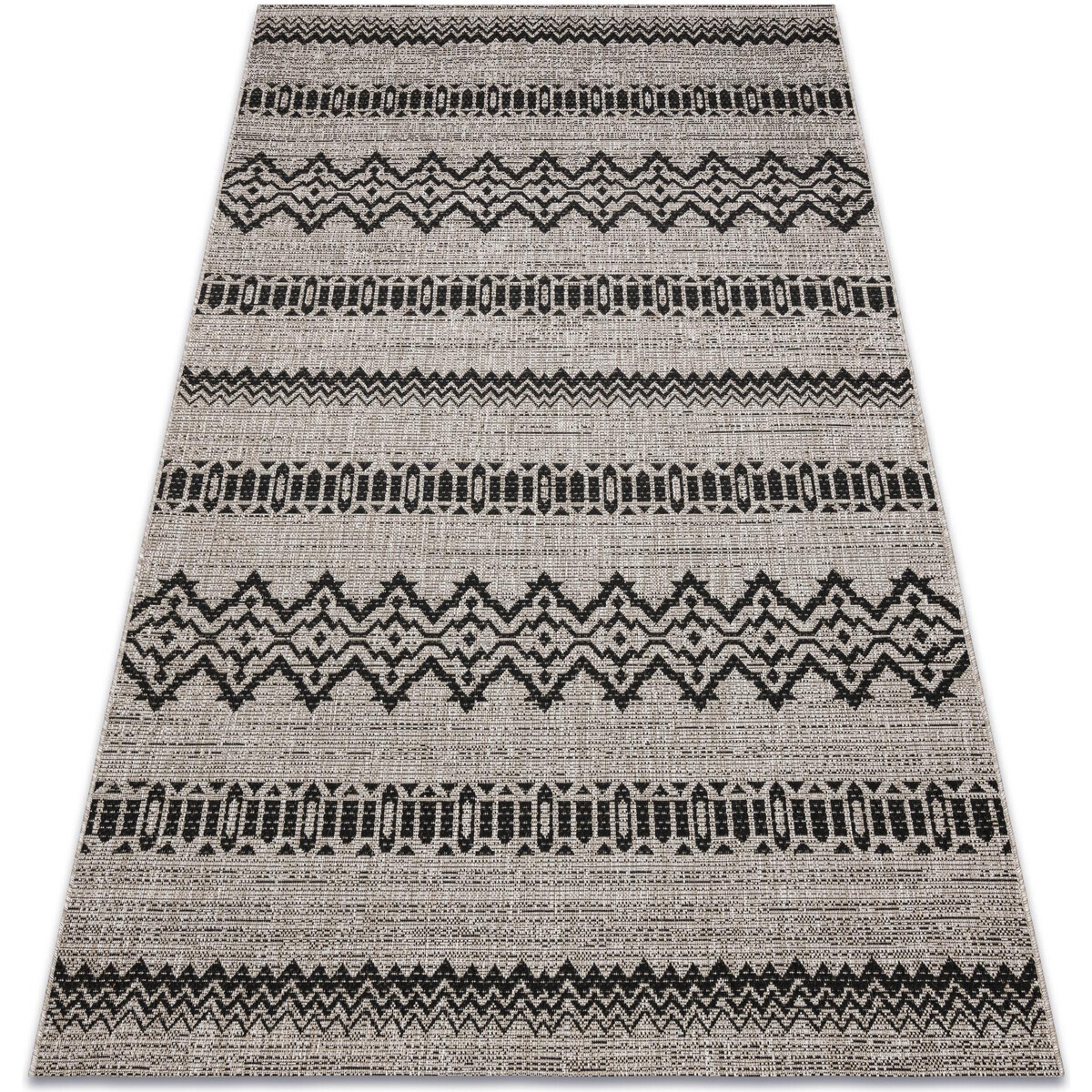 Rugsx  KOBEREC SIZAL FLOORLUX 20510 stříbro / černý 120x170 cm  Šedá