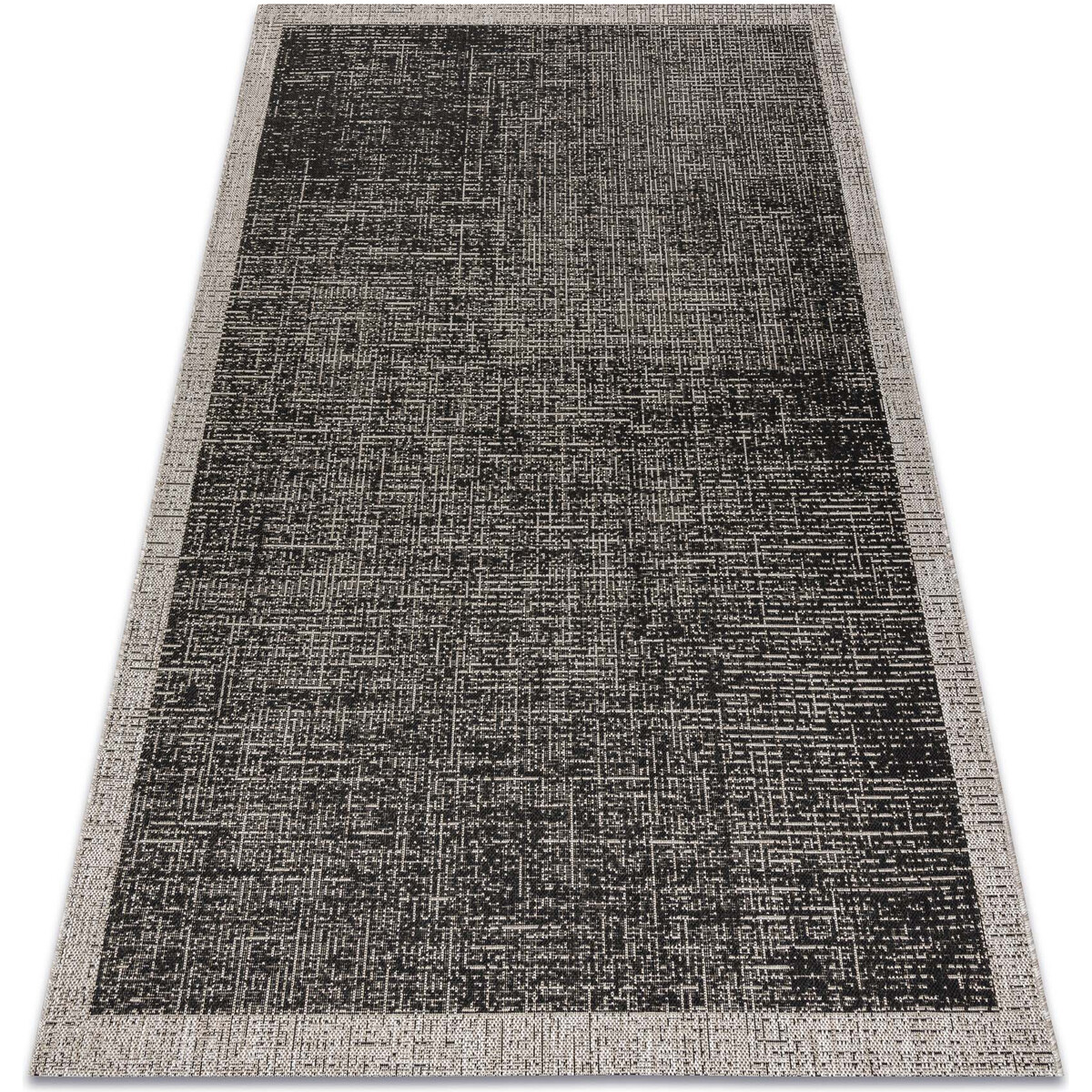 Rugsx  KOBEREC SIZAL FLOORLUX 20401 vzor rámu Černá 240x330 cm  Šedá