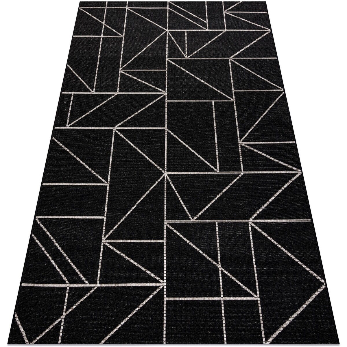 Rugsx  KOBEREC SIZAL FLOORLUX 20605 Černá / stříbrný 120x170 cm  Černá