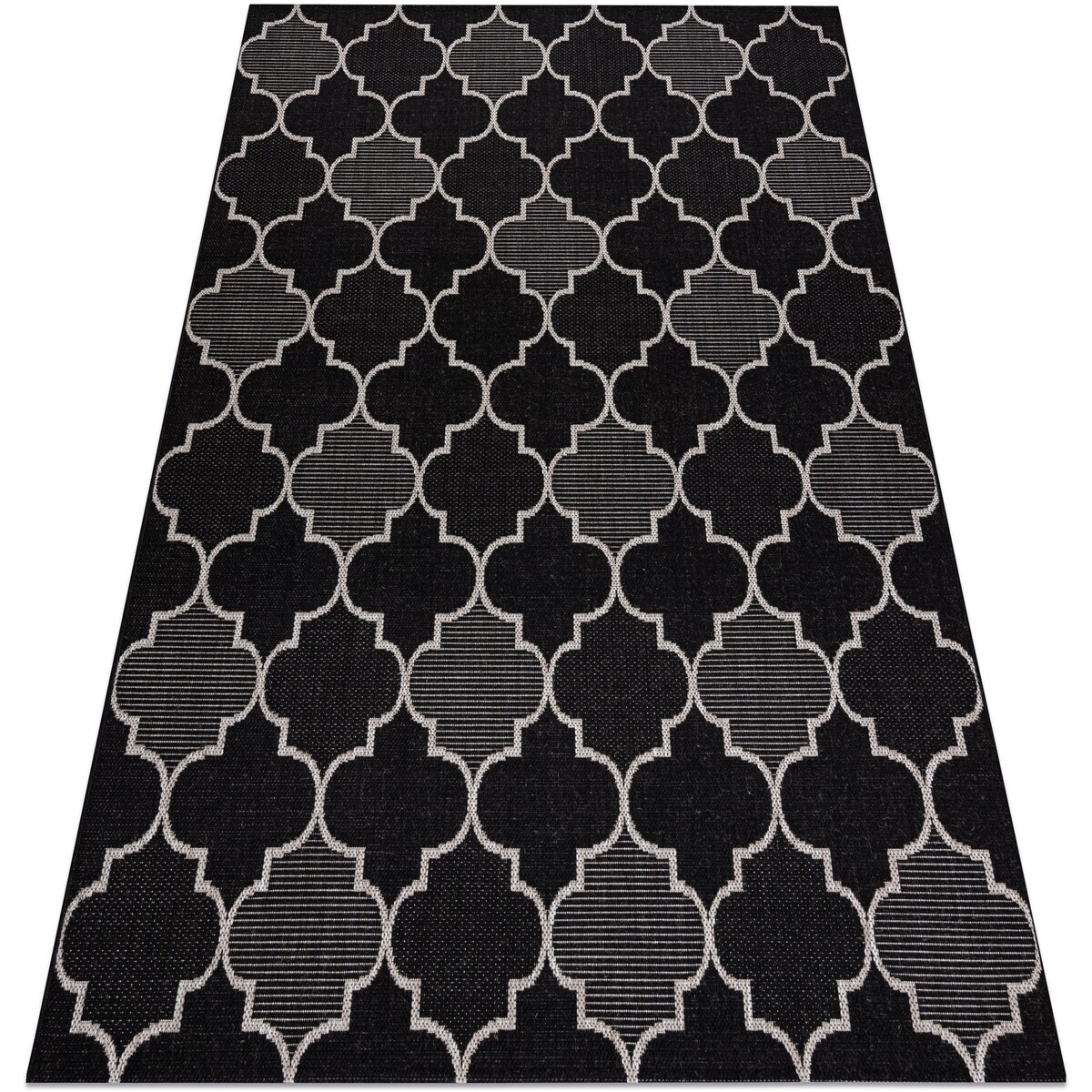 Rugsx  Koberec SIZAL FLOORLUX 20607 Maroko, Jetel, MříŠ200x290 cm  Černá