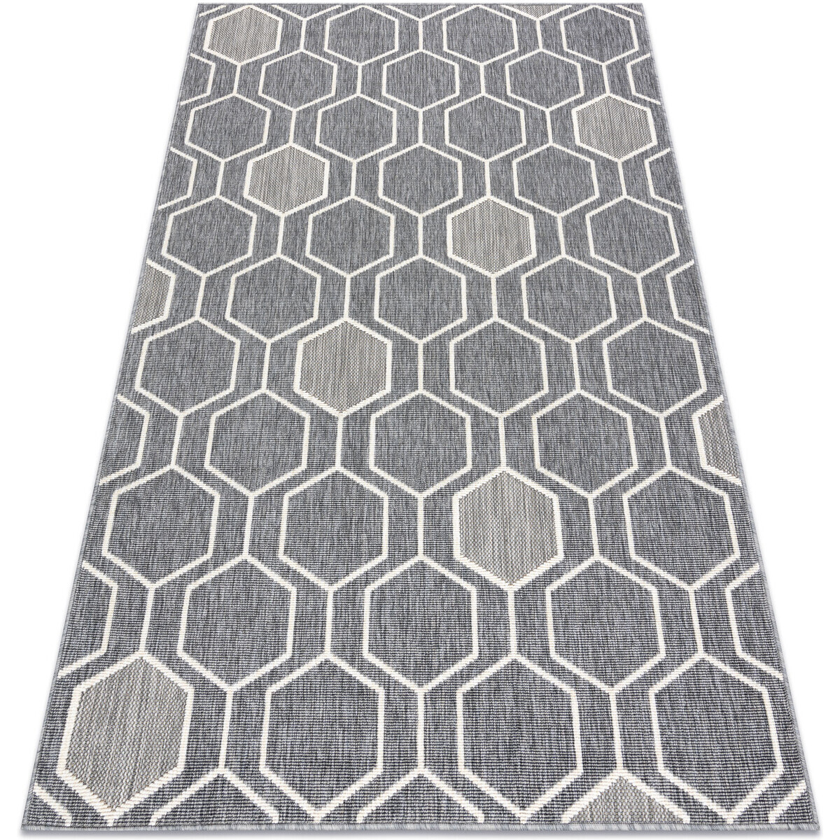 Rugsx  Koberec SPRING 20404332 Hexagon sisalový, smyčko 120x170 cm  Šedá