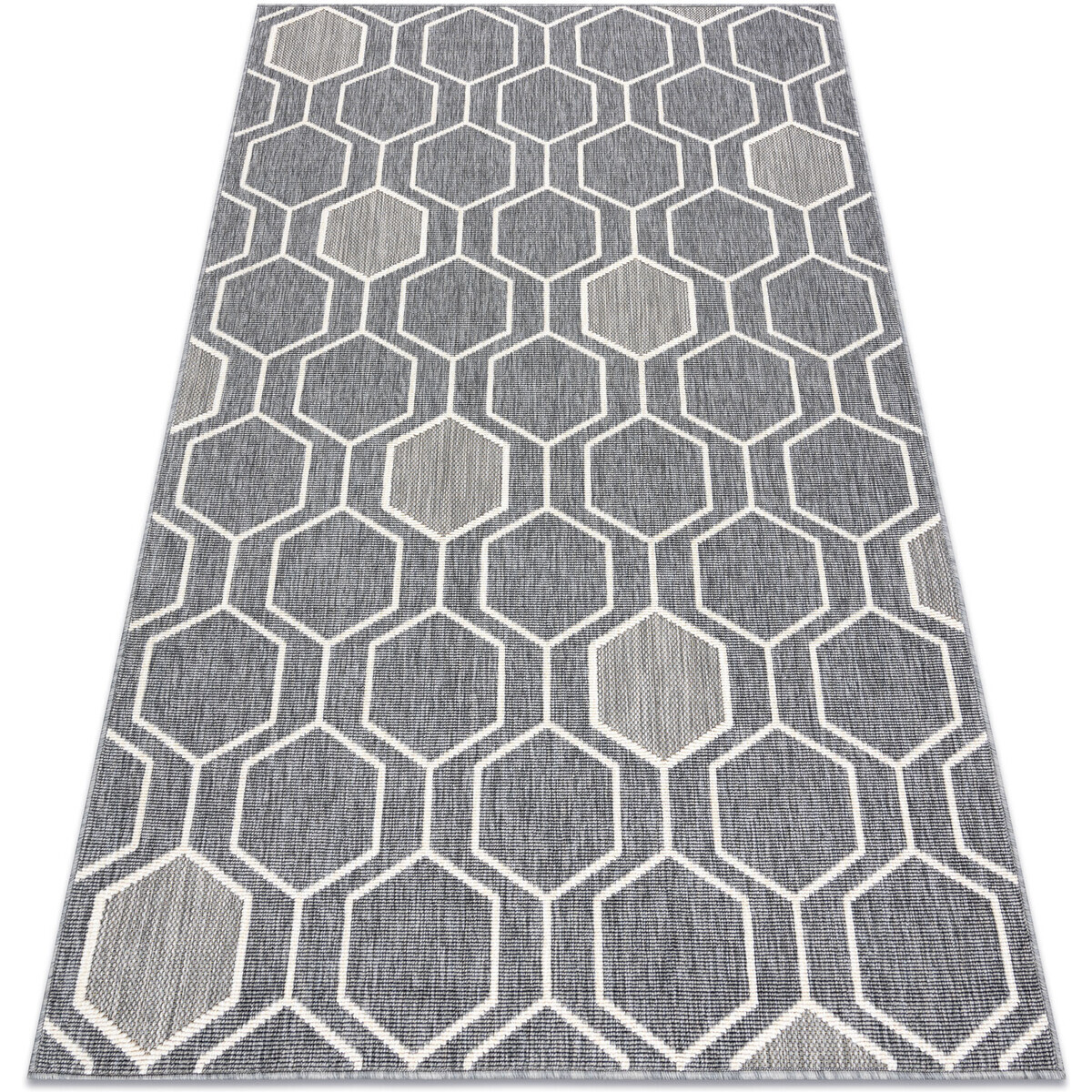 Rugsx  Koberec SPRING 20404332 Hexagon sisalový, smyčko 140x200 cm  Šedá