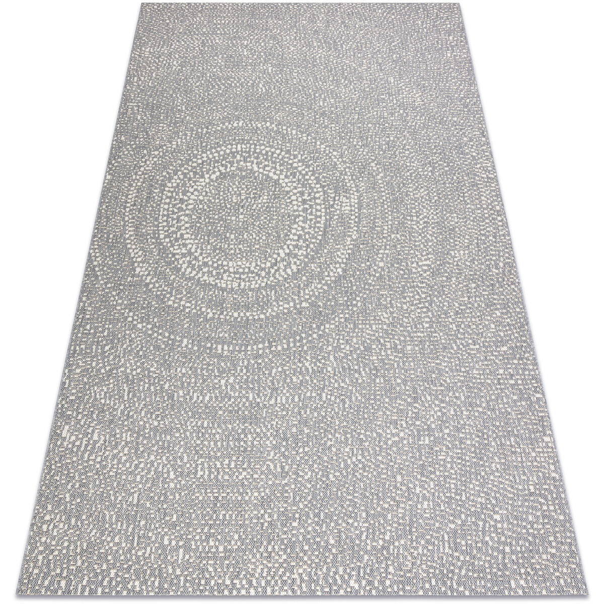 Rugsx  Koberec FLAT SISAL 48832637 Kruhy, tečky šedá 160x230 cm  Šedá