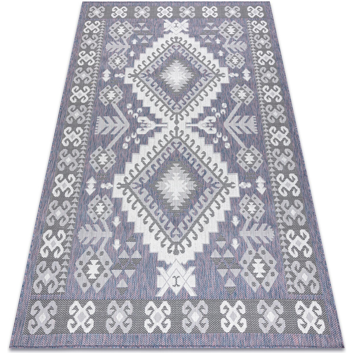 Rugsx  Koberec SISAL SION aztécký 3007 ploché tkaní 120x170 cm  Modrá
