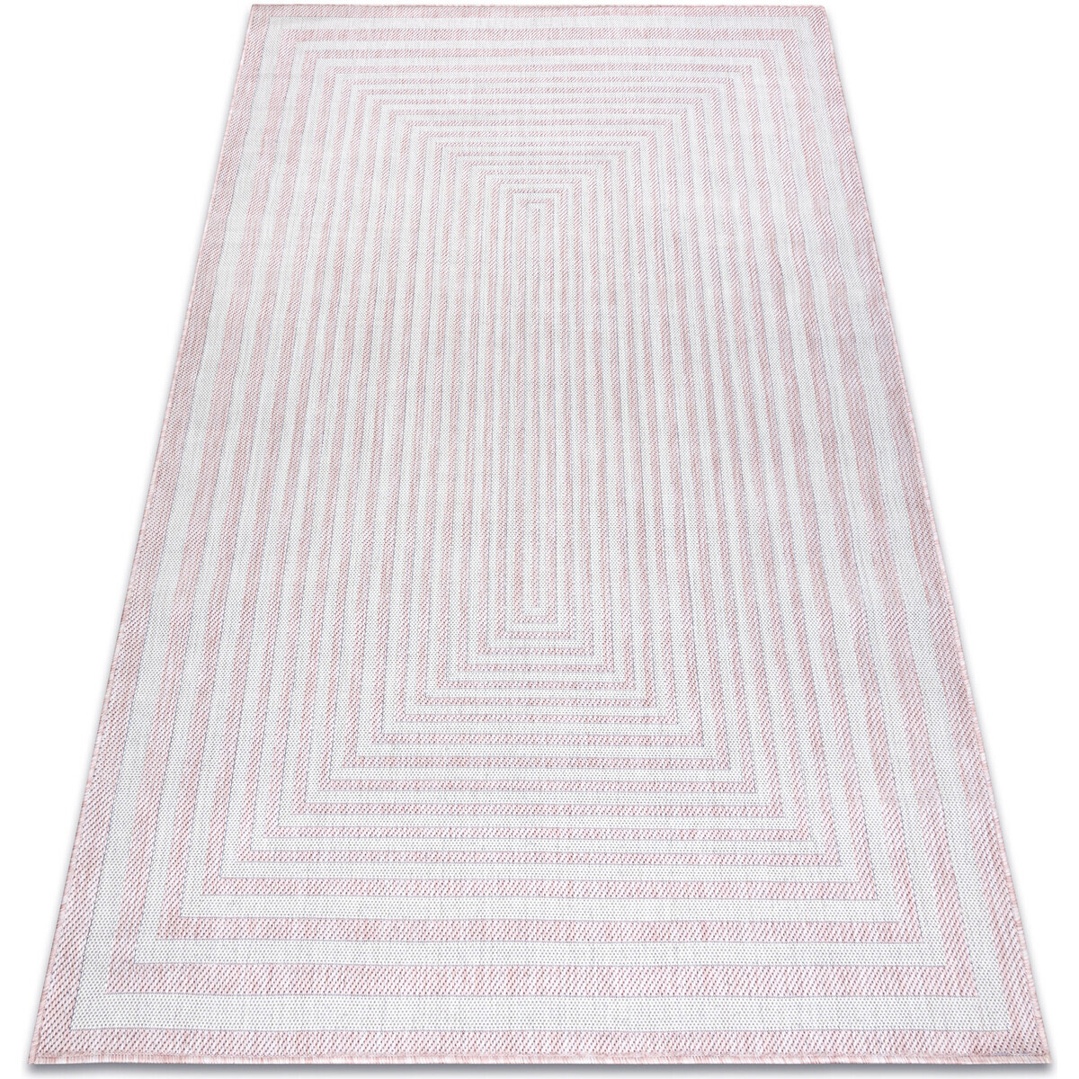 Rugsx  Koberec SISAL SION bludiště 22376 ploché tkaní 120x170 cm  Růžová